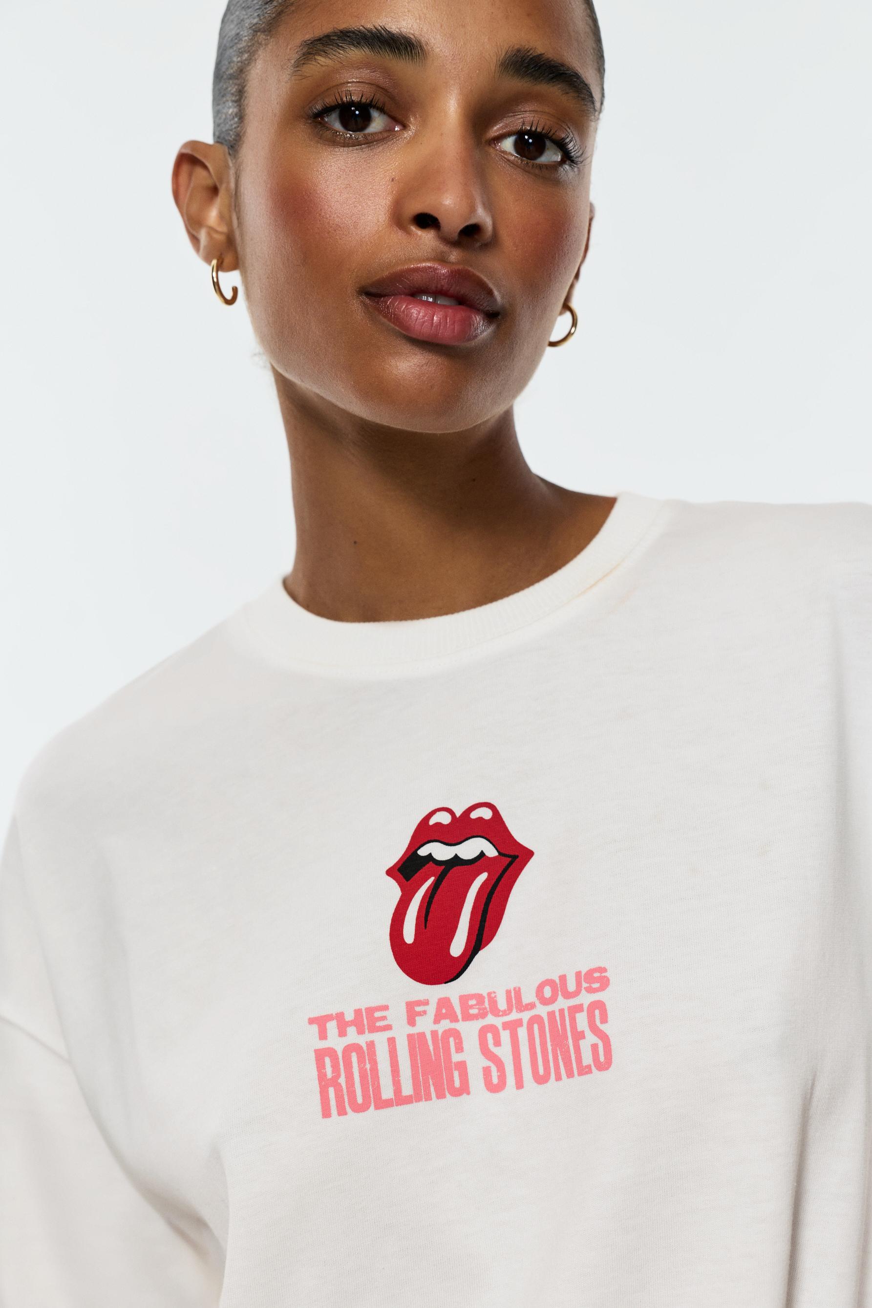 Rolling Stones ©Universal lace T-shirt — OFF WHITE