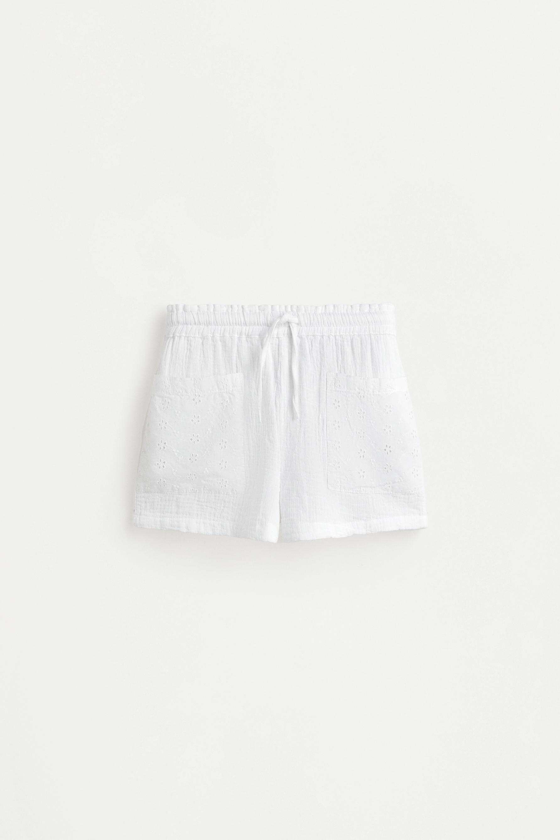 Double gauze shorts with pockets — OFF WHITE