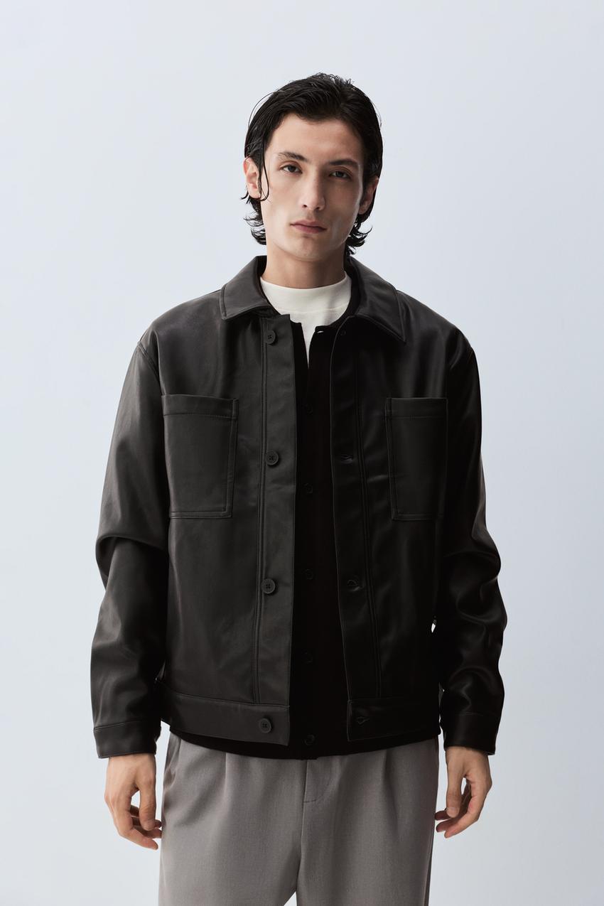 Cazadora efecto piel Cazadoras Abrigos ROPA Hombre