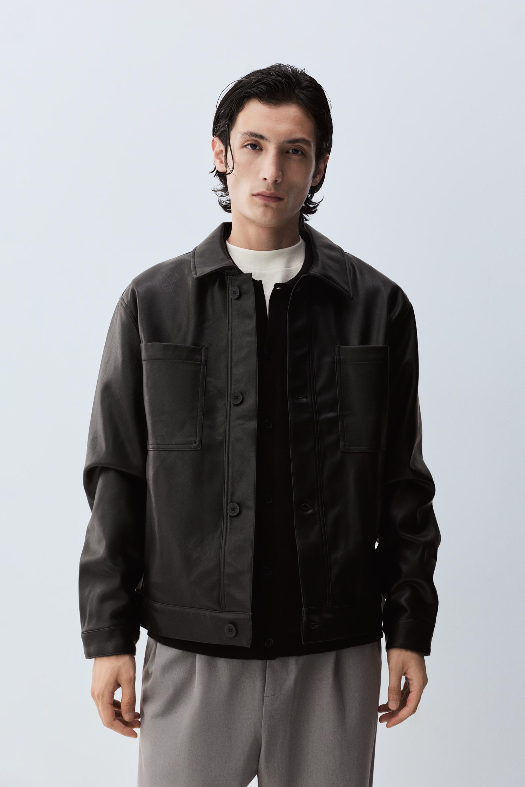 Cazadora efecto piel