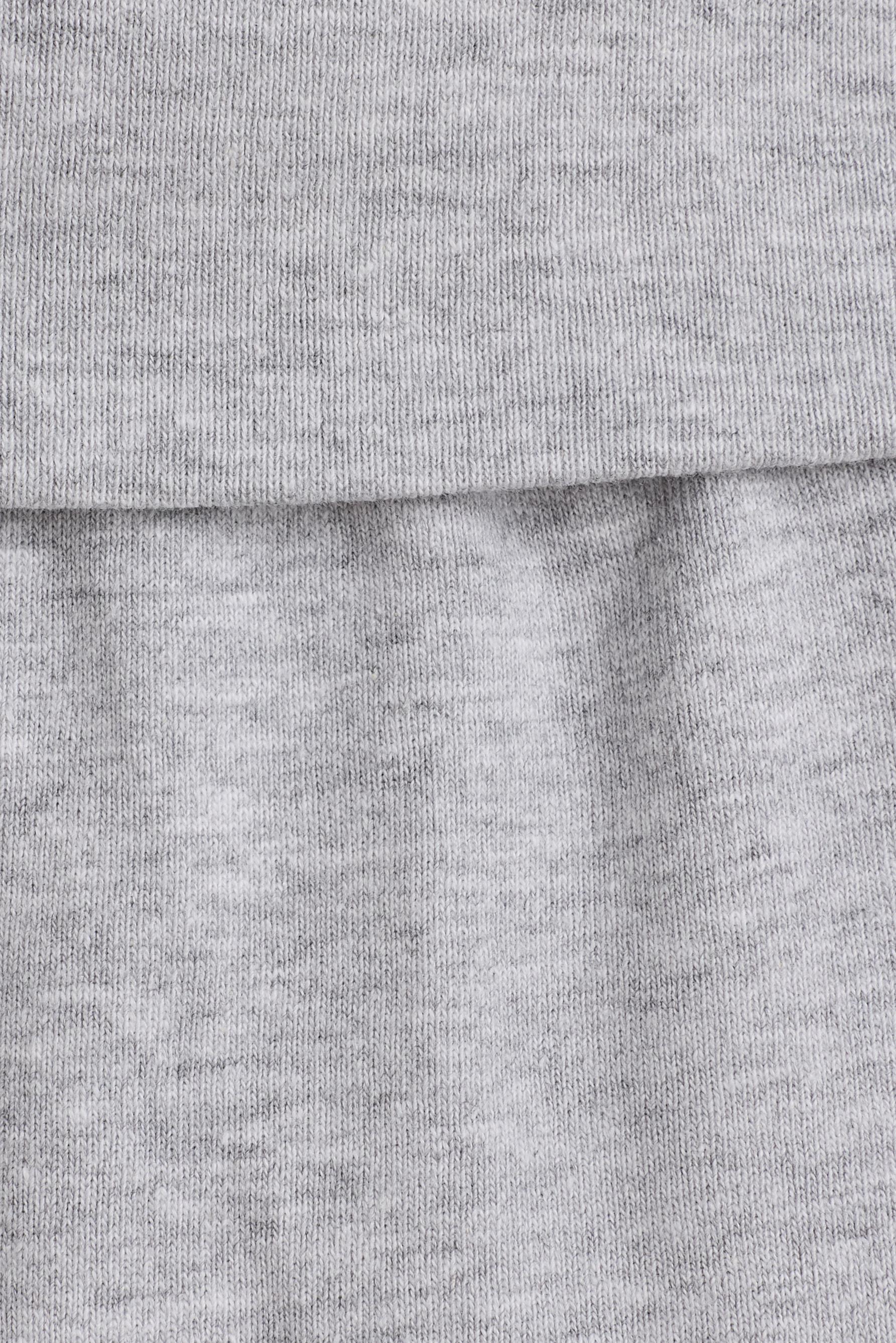 Cycling leggings with fold-over waist — PALE GREY
