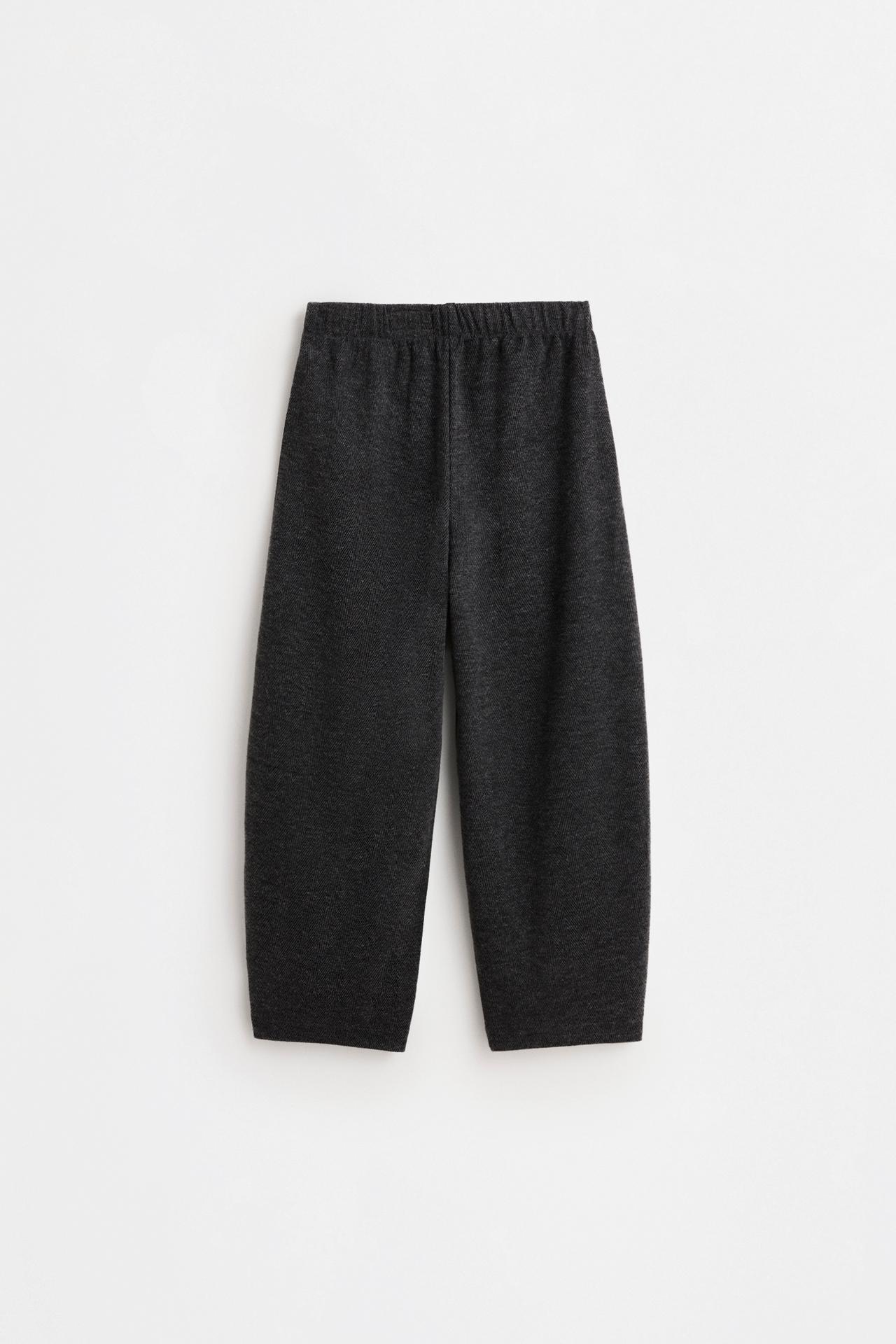 Suede Ponte di Roma balloon trousers — ANTHRACITE GREY