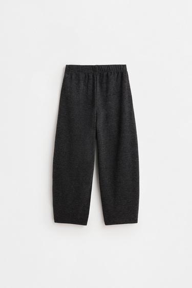 Suede Ponte di Roma balloon trousers — ANTHRACITE GREY 2