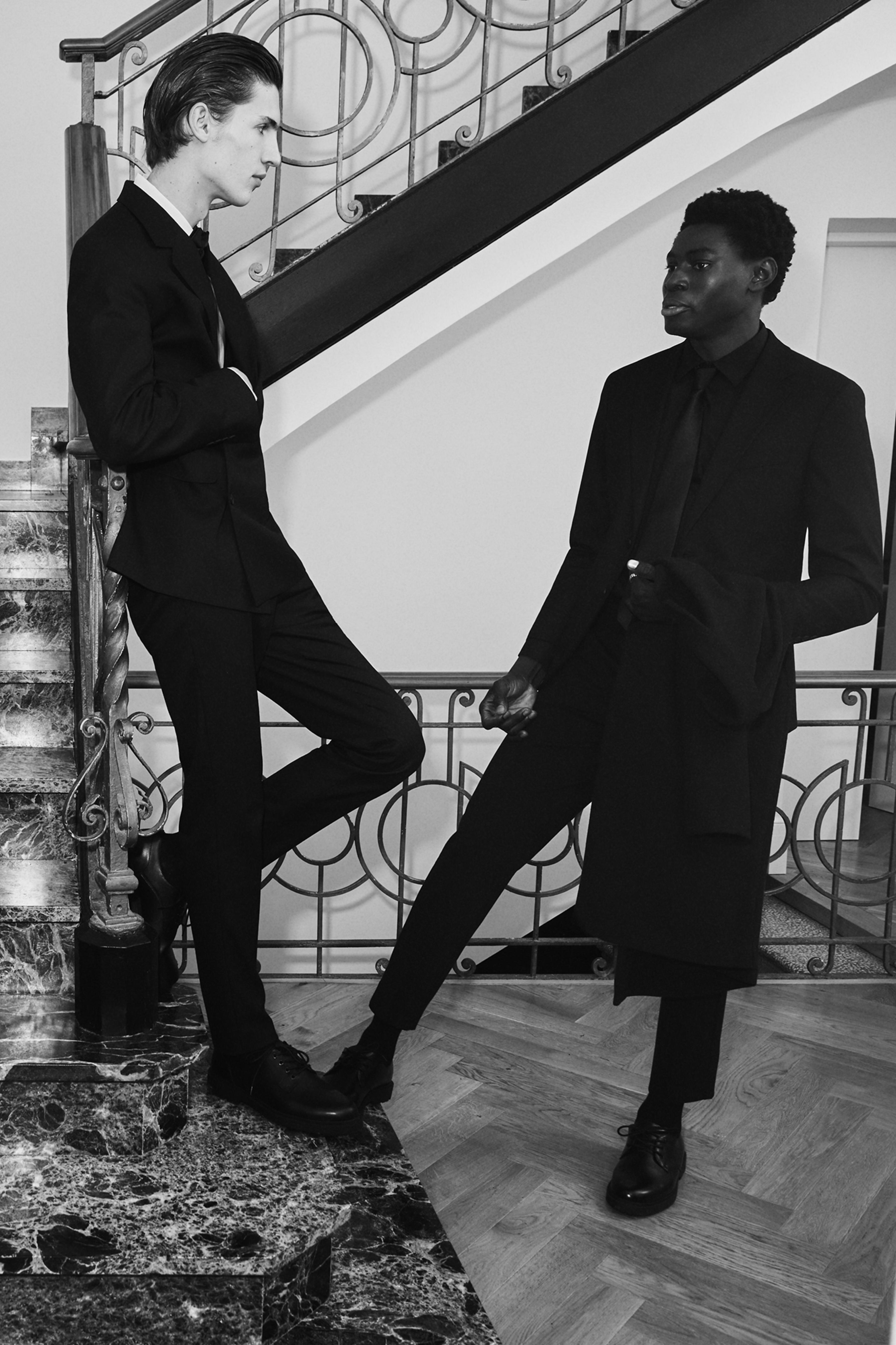 Slim fit suit trousers — BLACK