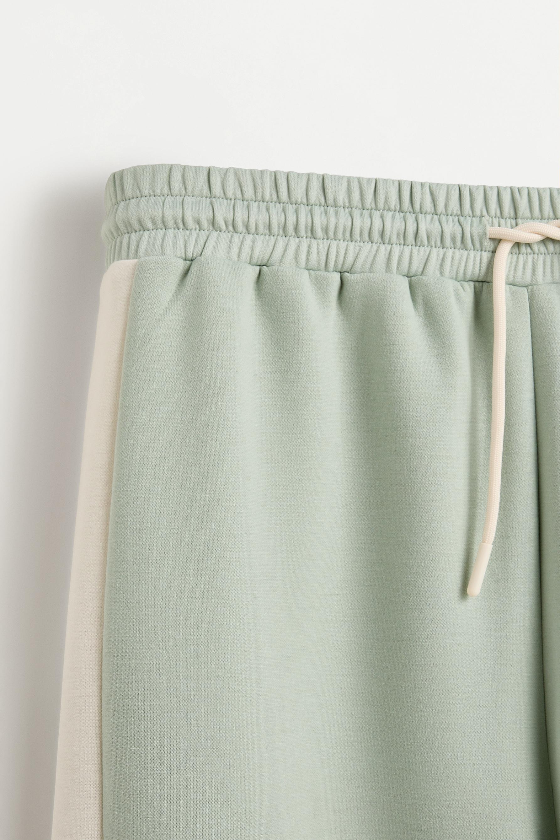 Wide-leg trousers with side stripes — MINT GREEN