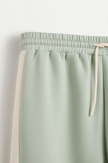 Wide-leg trousers with side stripes — MINT GREEN 3