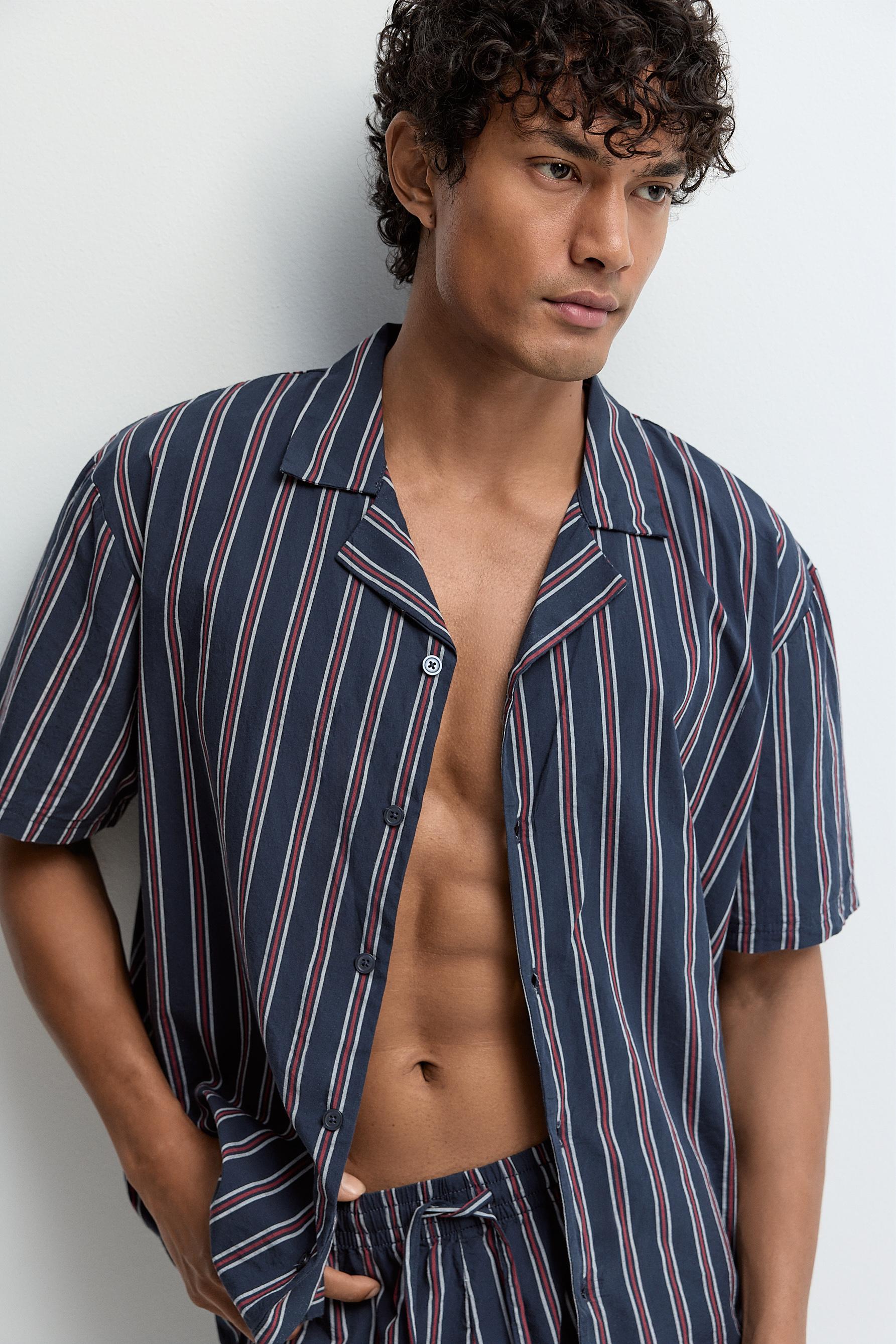 Striped short pyjamas — NAVY