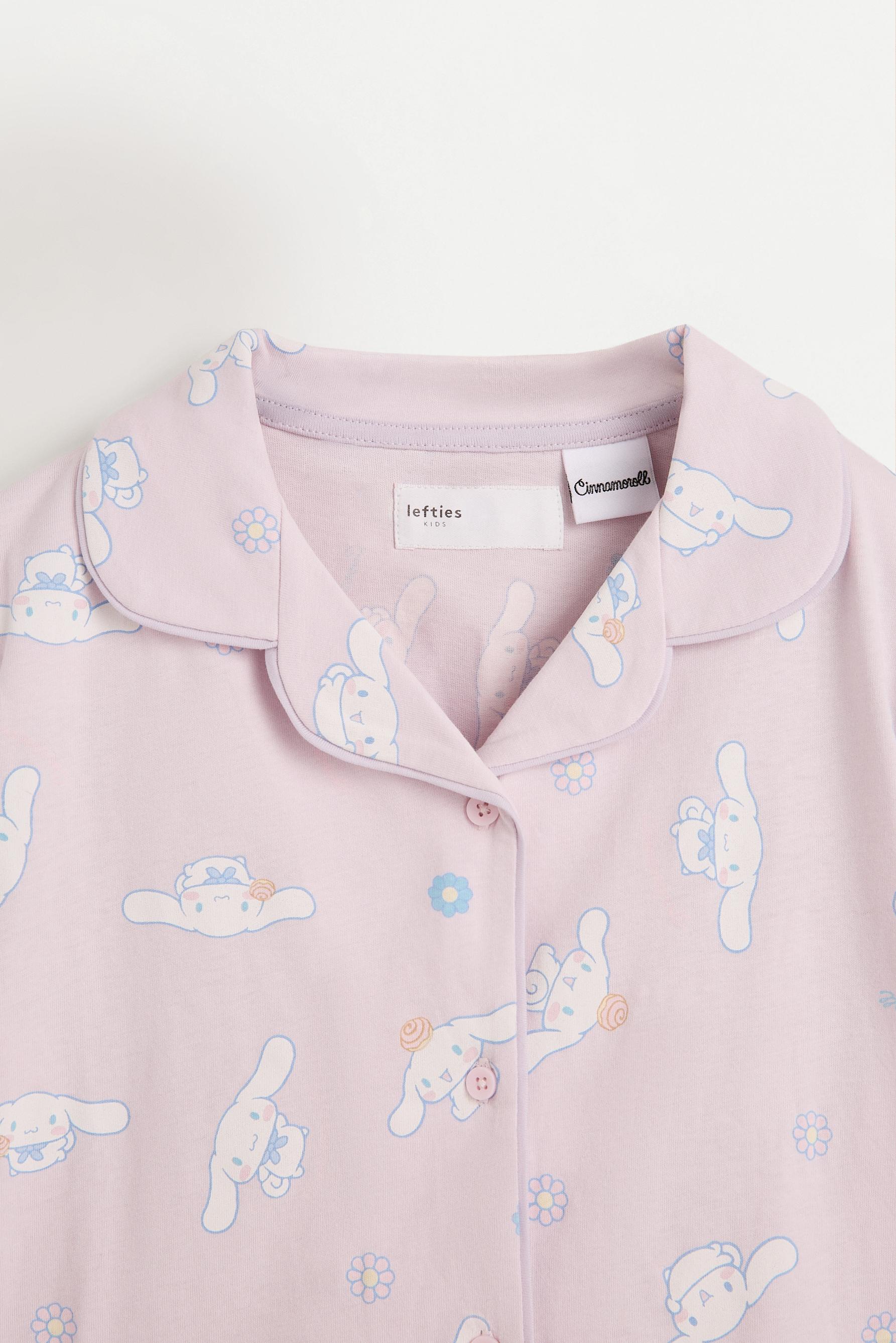 Cinnamoroll ©SANRIO button-down pyjamas with eye mask — PALE LILAC