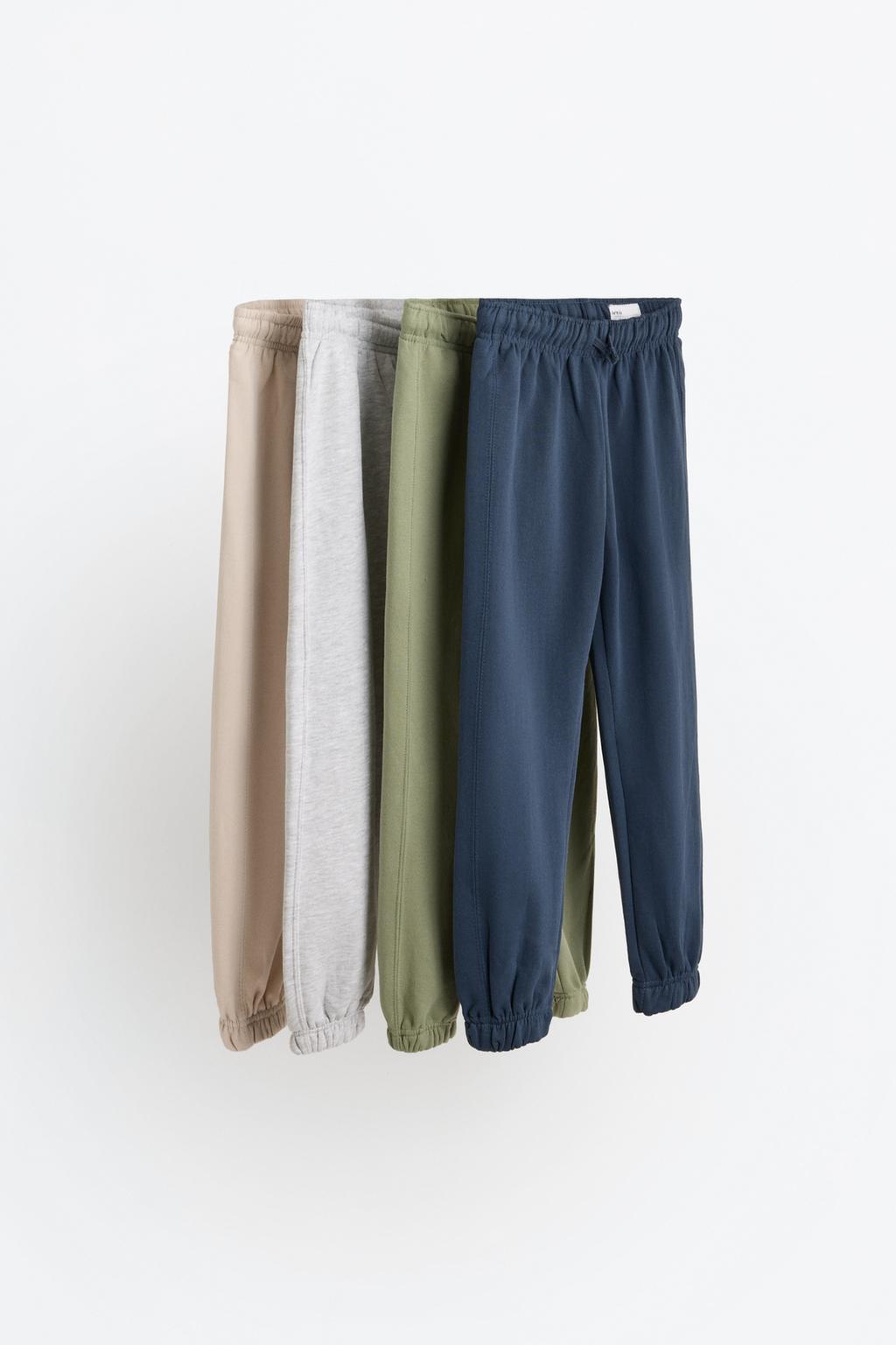 Pack of 4 plain plush trousers