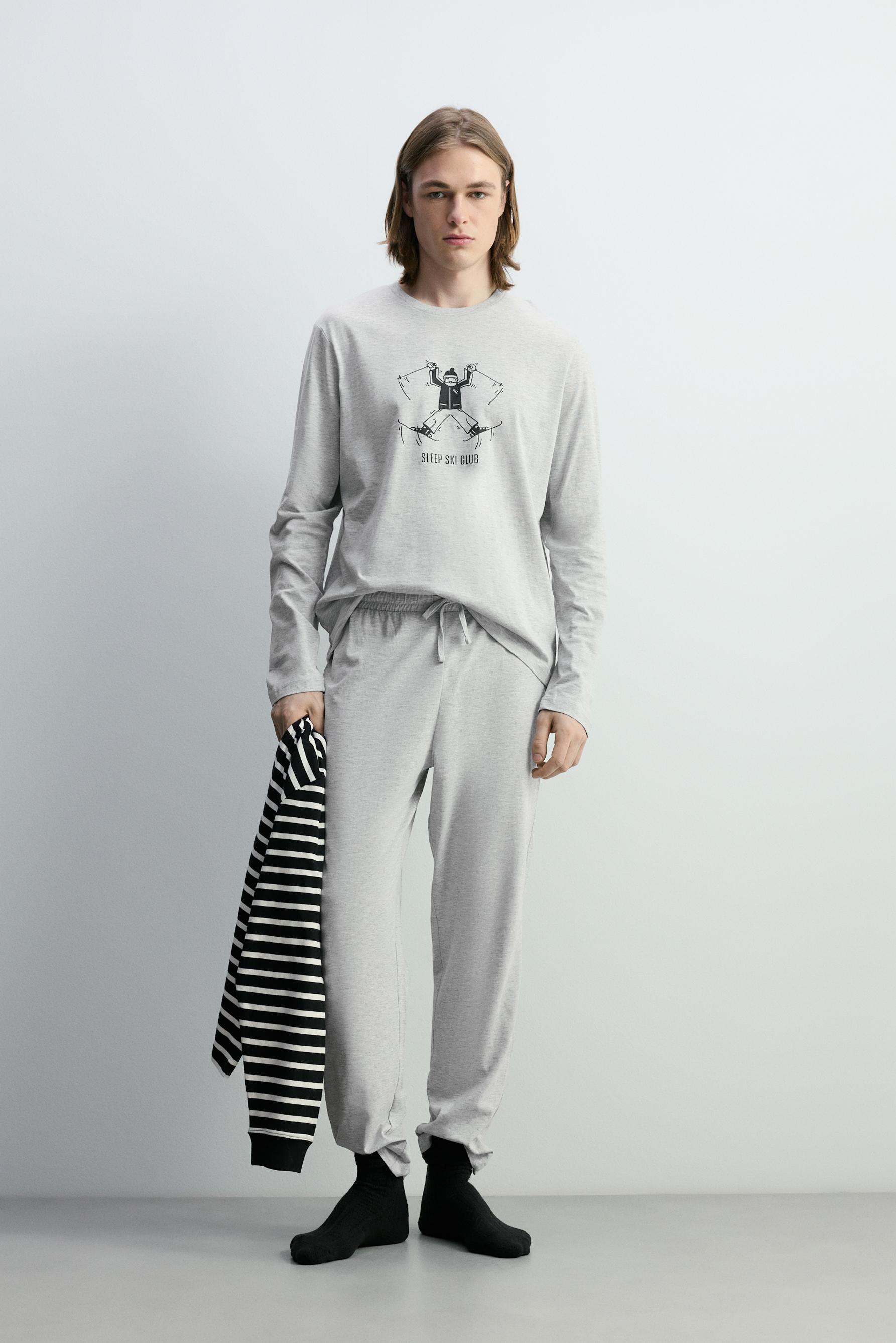 Pijama largo estampado