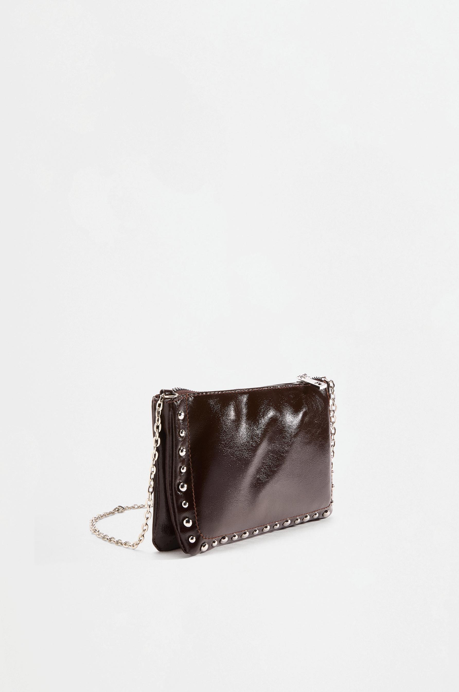 Crossbody bag with metal details — BROWN