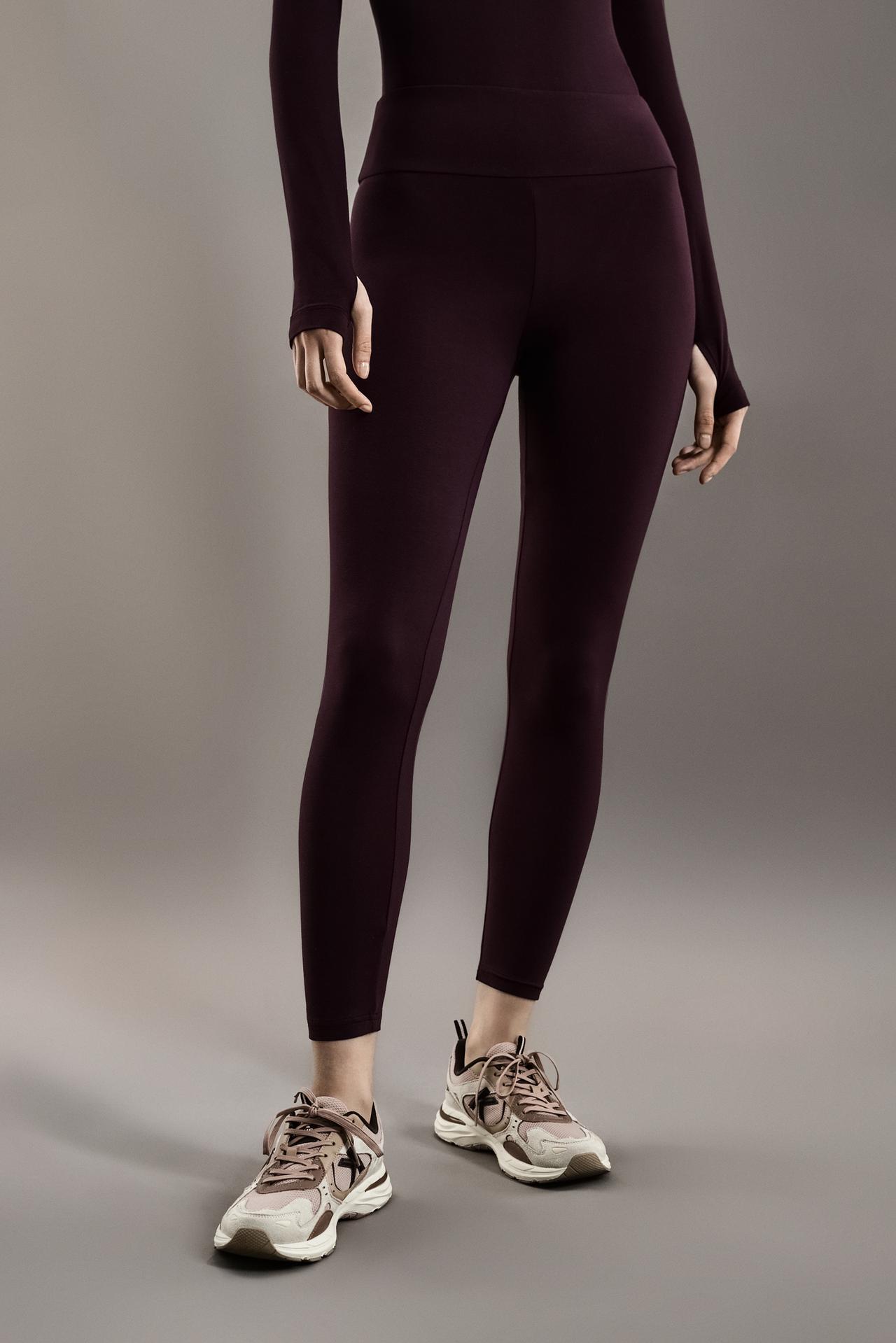 LIGHT WEIGHT thermal leggings (-4ºC to 9ºC) — DARK BURGUNDY