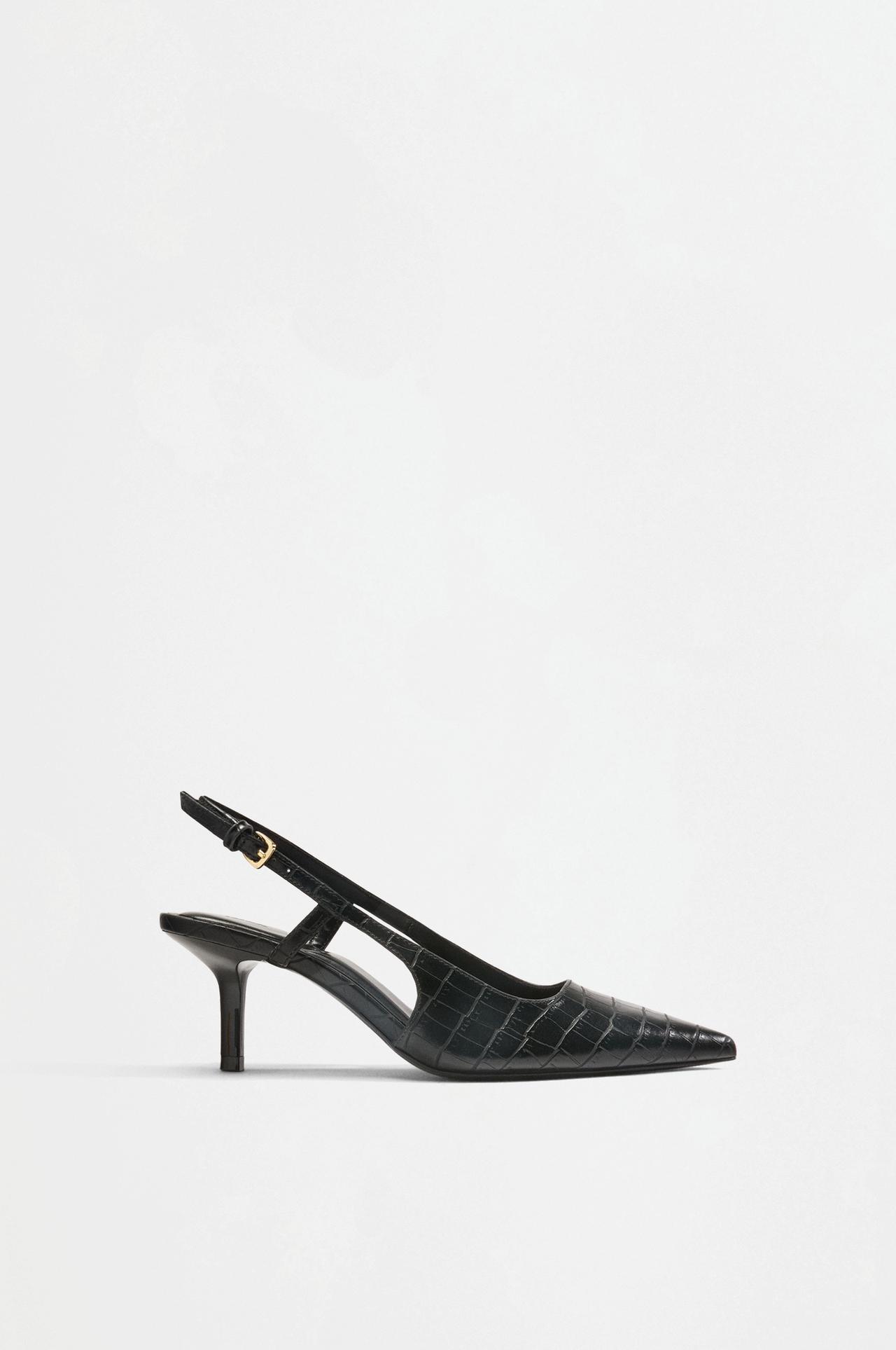 Slingback heels — BLACK