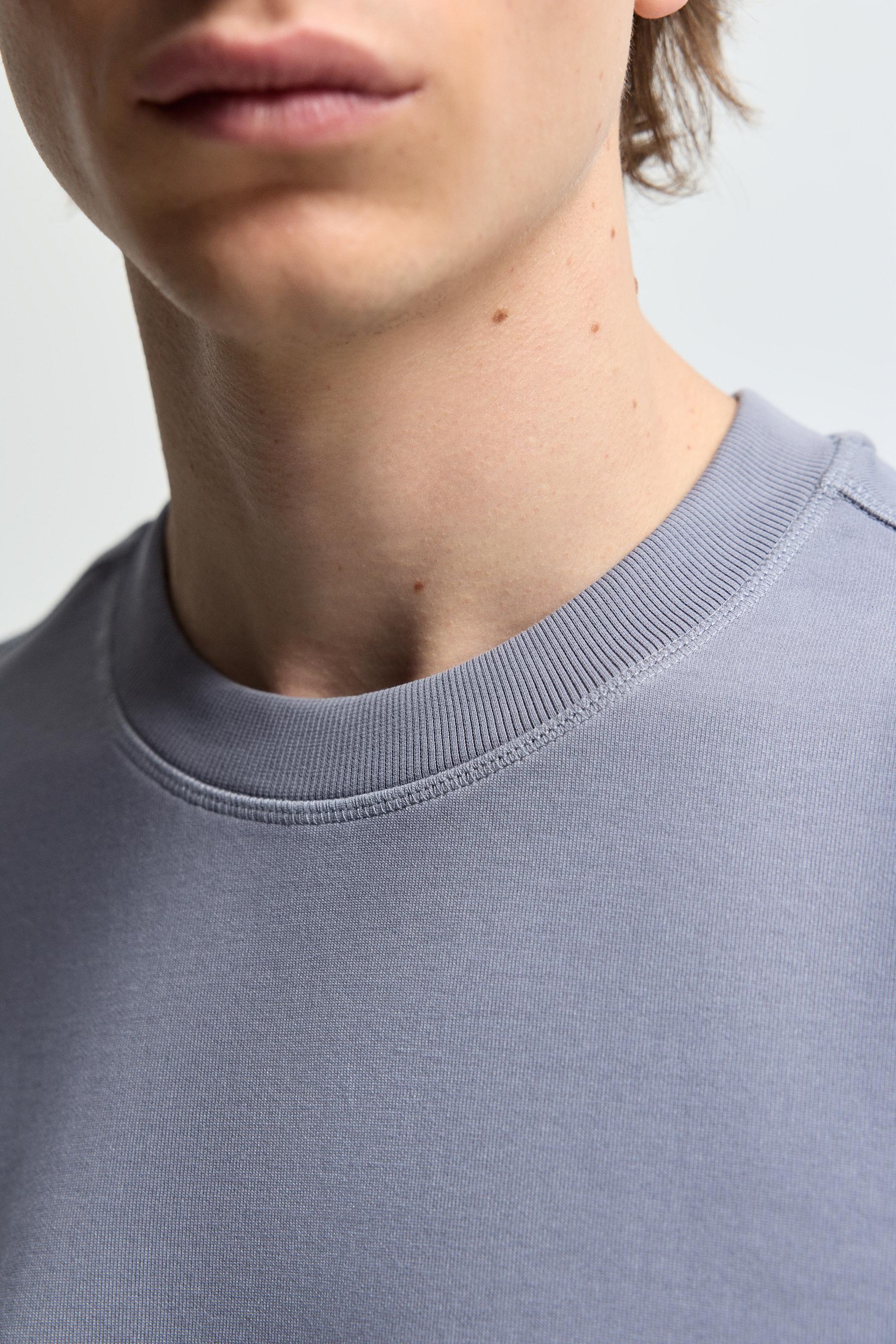 Heavy interlock T-shirt — SKY BLUE