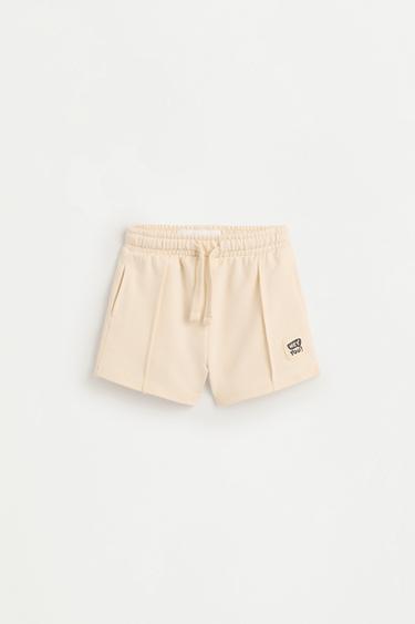 Pack of 2 plain fleece shorts — LIGHT BEIGE 2