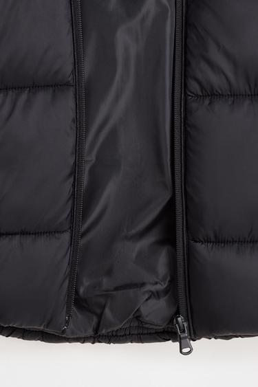 Hooded quilted jacket — BLACK 4
