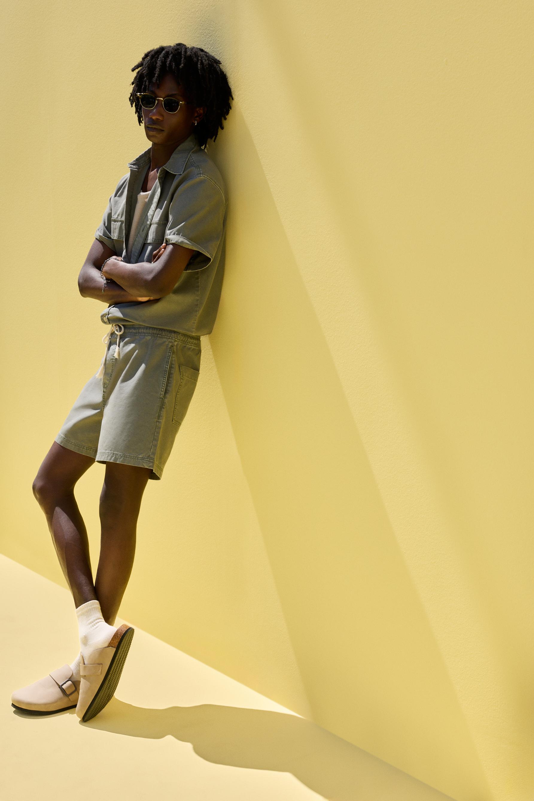 Jogger Bermuda shorts — FADED GREEN