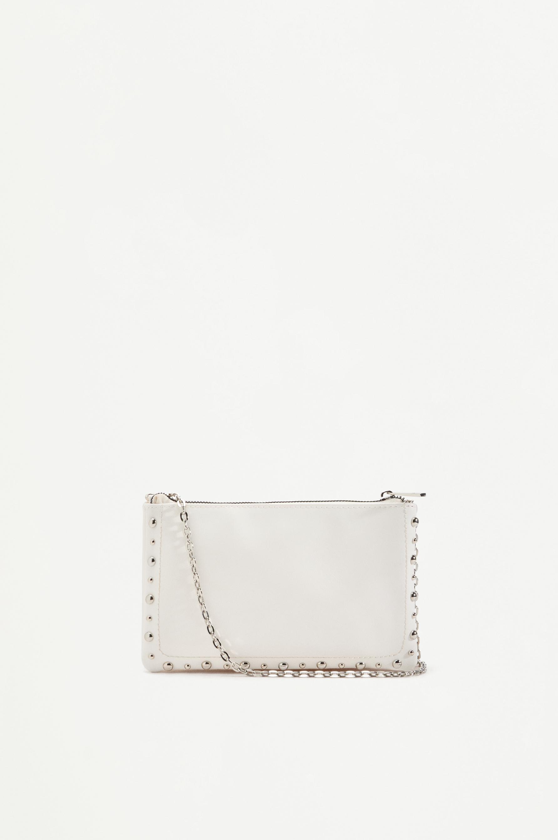 Crossbody bag with metal details — WHITE