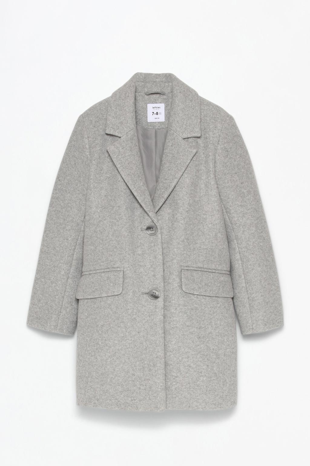 Woolly fabric coat