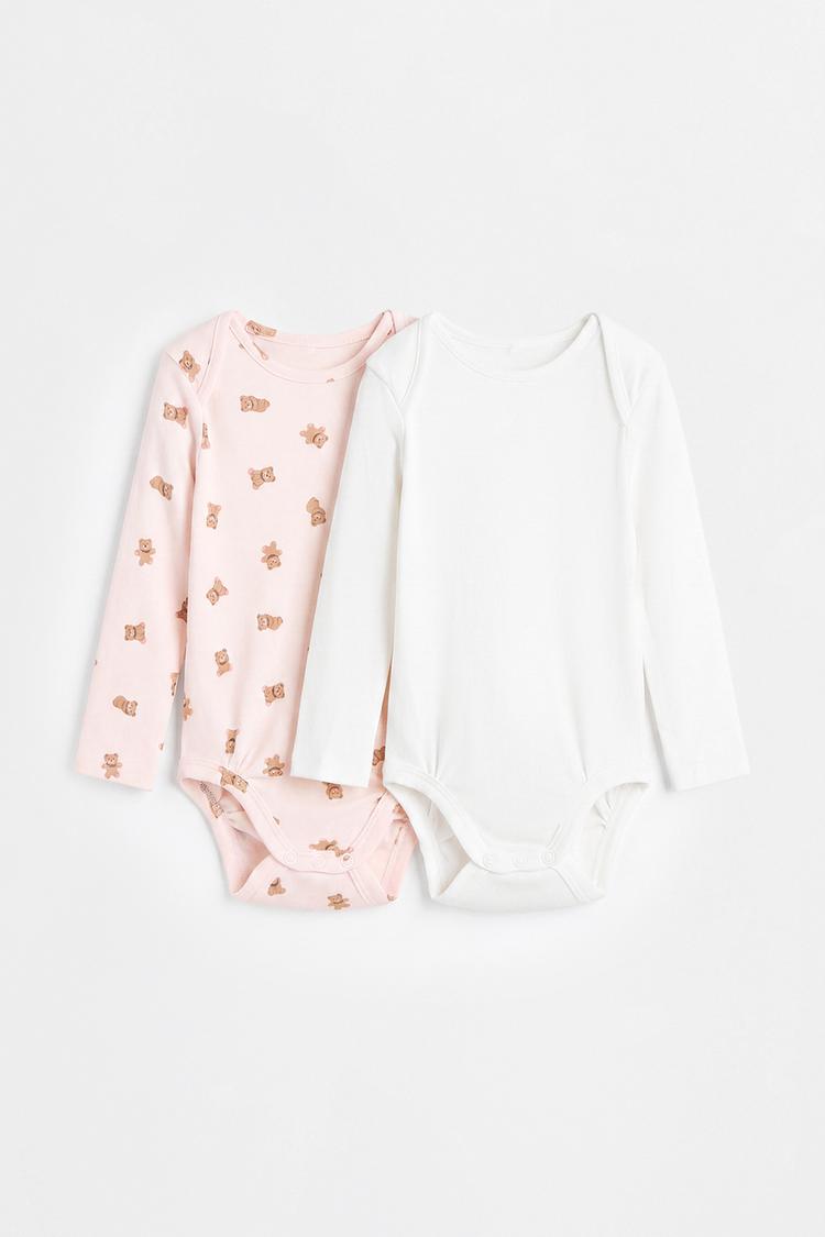 Pack of 2 combined bodysuits — ECRU