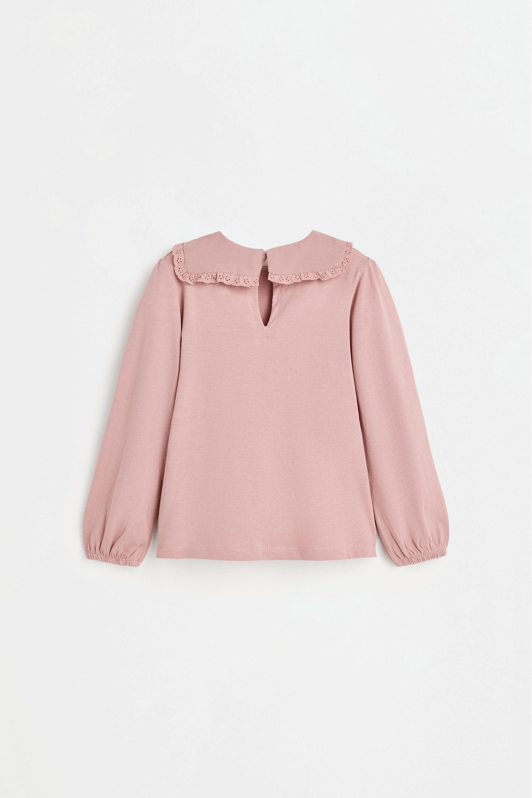 Peter Pan collar T-shirt — DUSTY PINK