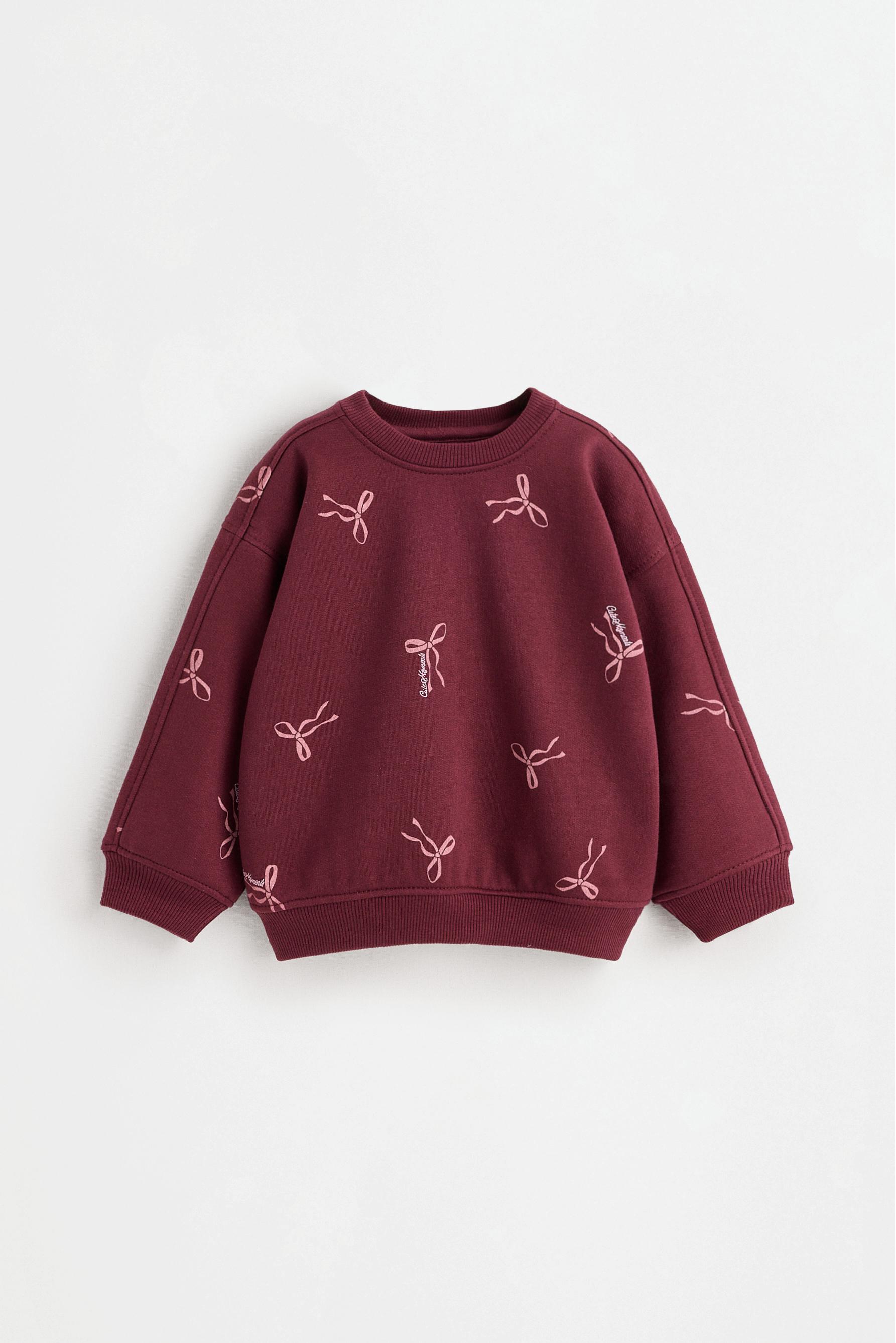 Pack of 2 contrast sweatshirts — BURGUNDY