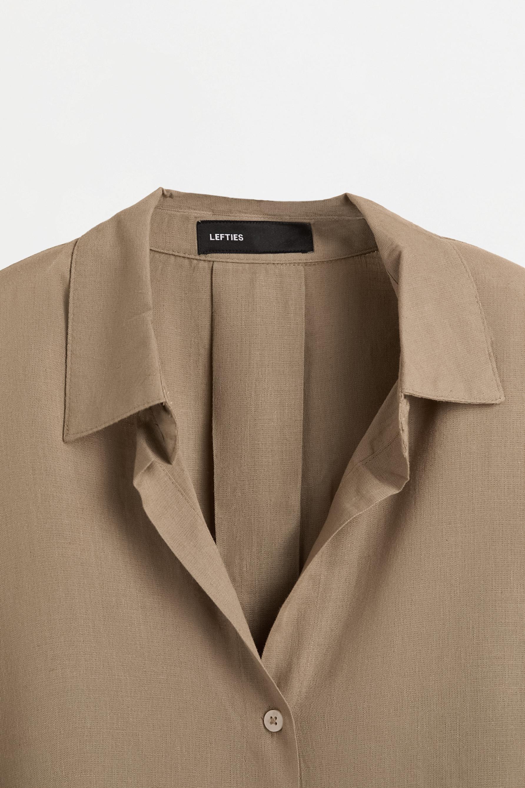 Wide sleeve shirt — KHAKI
