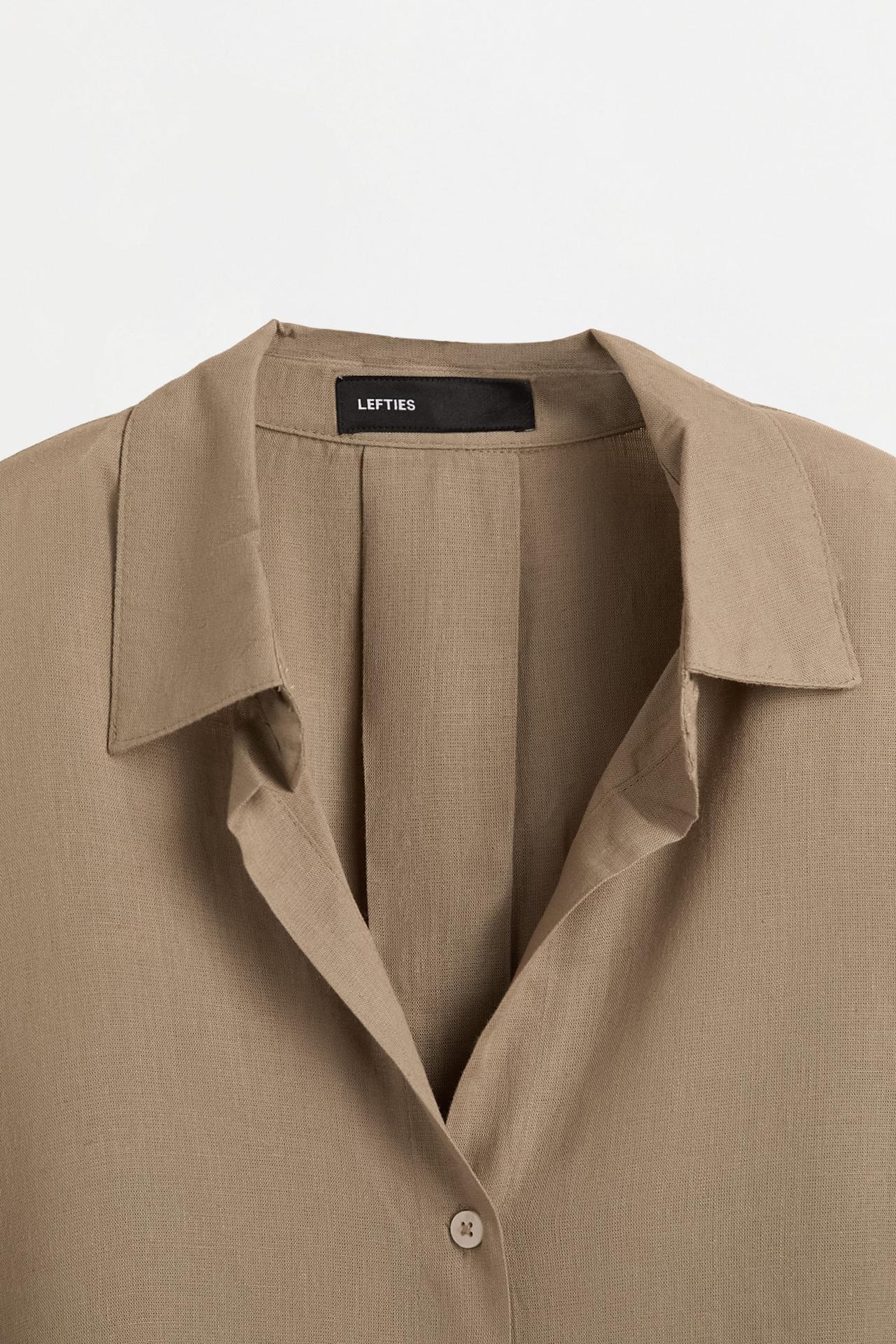 Wide sleeve shirt — KHAKI