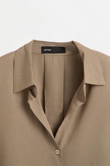 Wide sleeve shirt — KHAKI 7
