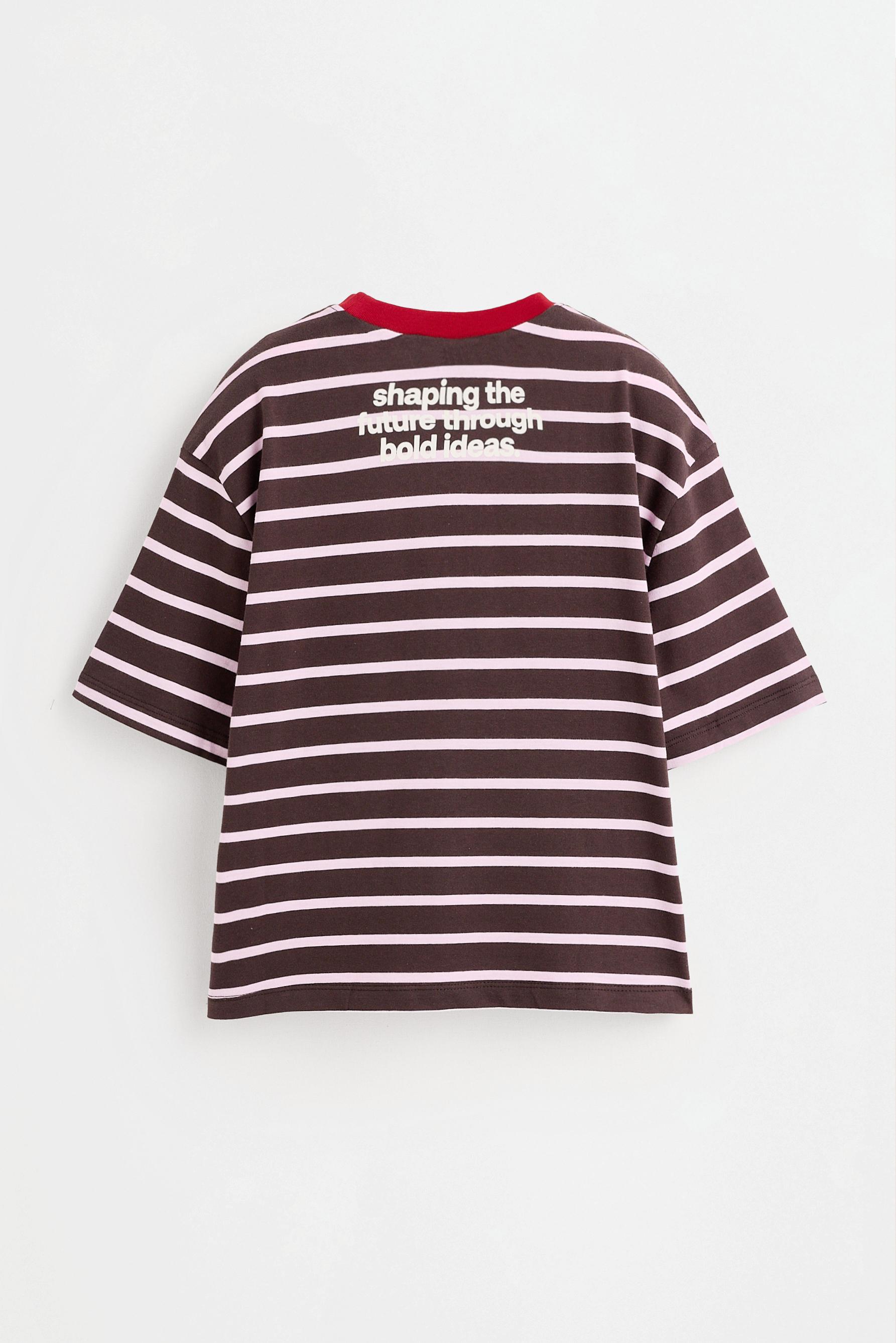 Printed boxy T-shirt — CHOCOLATE