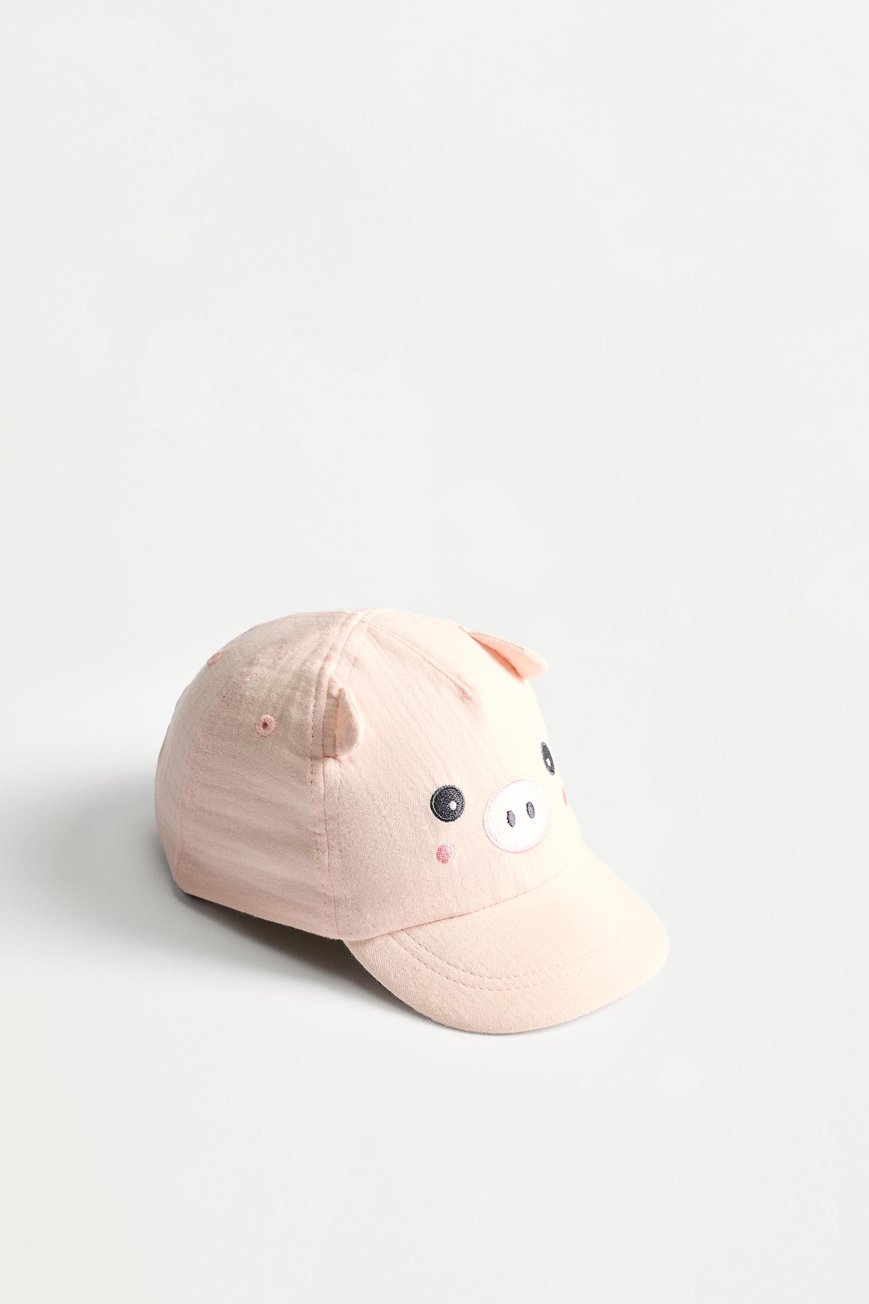 Piglet cap — PINK (alternate view)