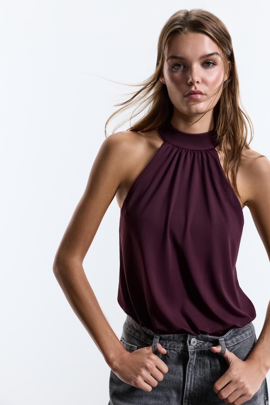 Halter neck bodysuit