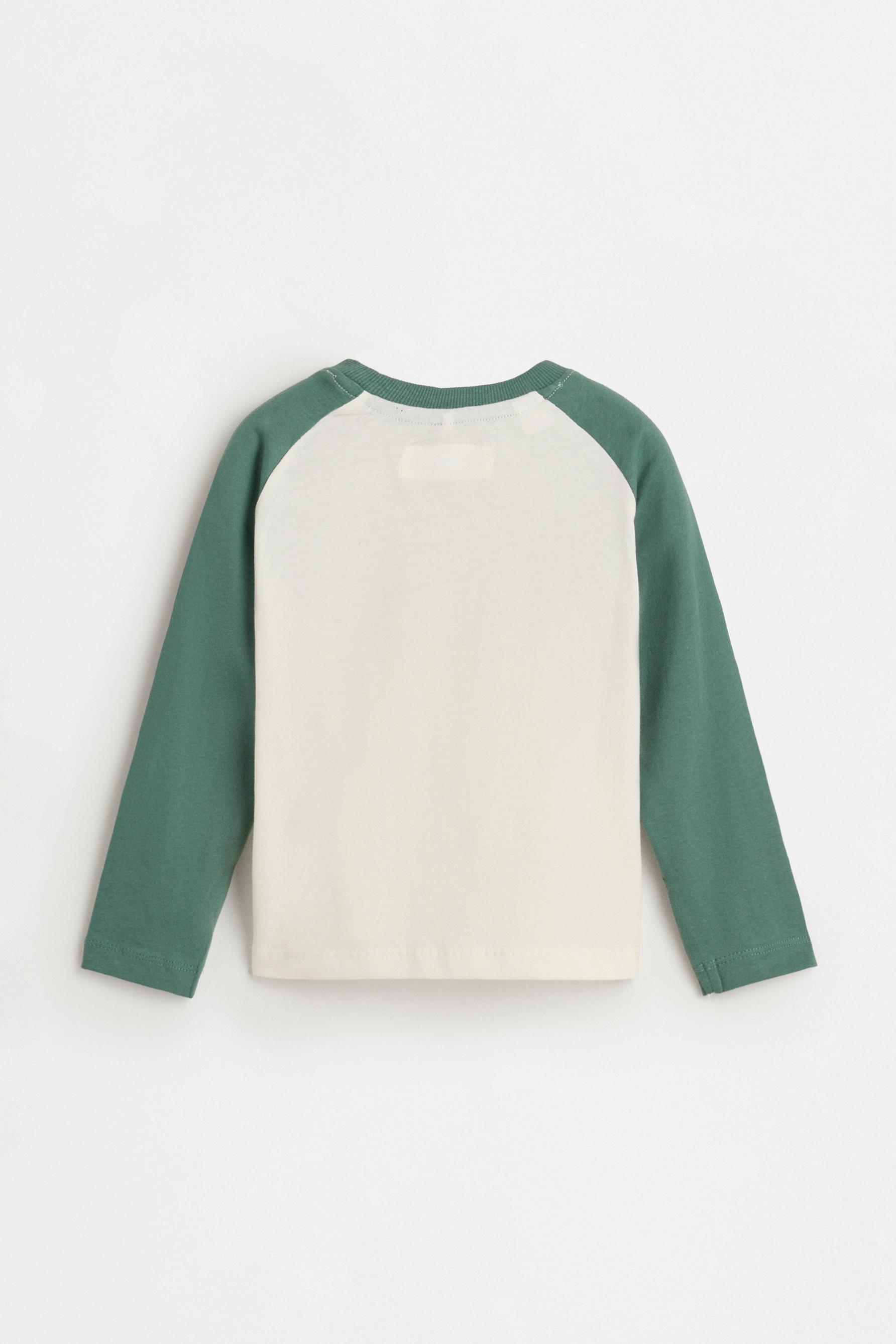Slogan raglan sleeve T-shirt — GREEN