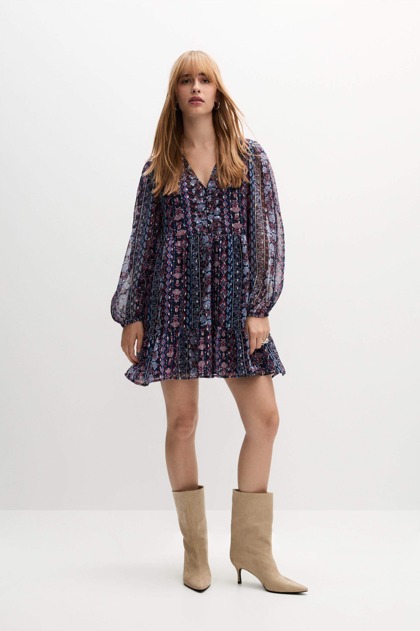 Vestido corto estampado