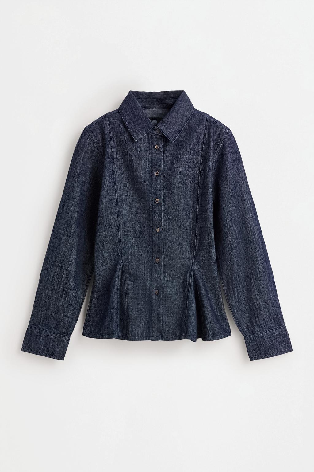 Lefties Peplum denim üst köynək