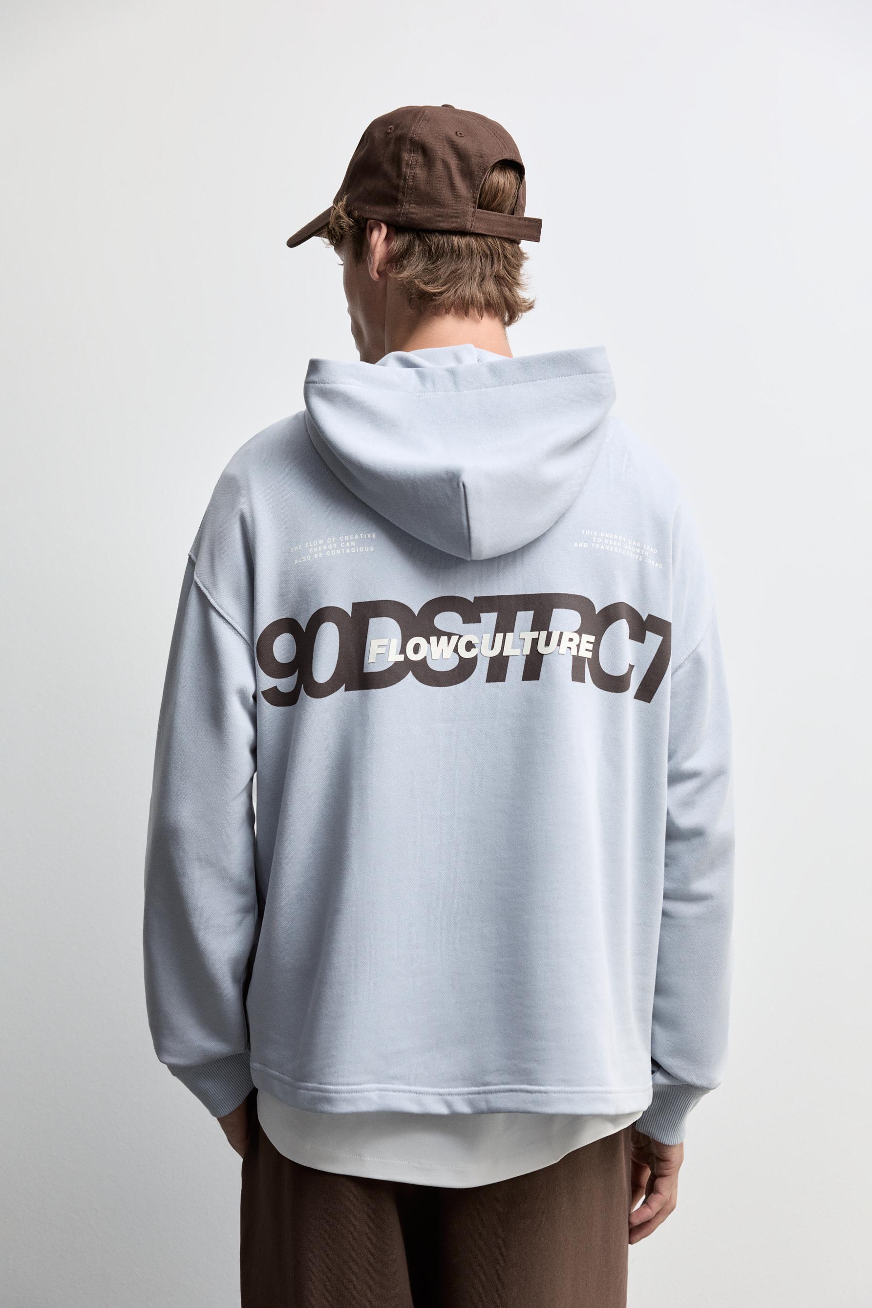 Printed hoodie — PALE BLUE