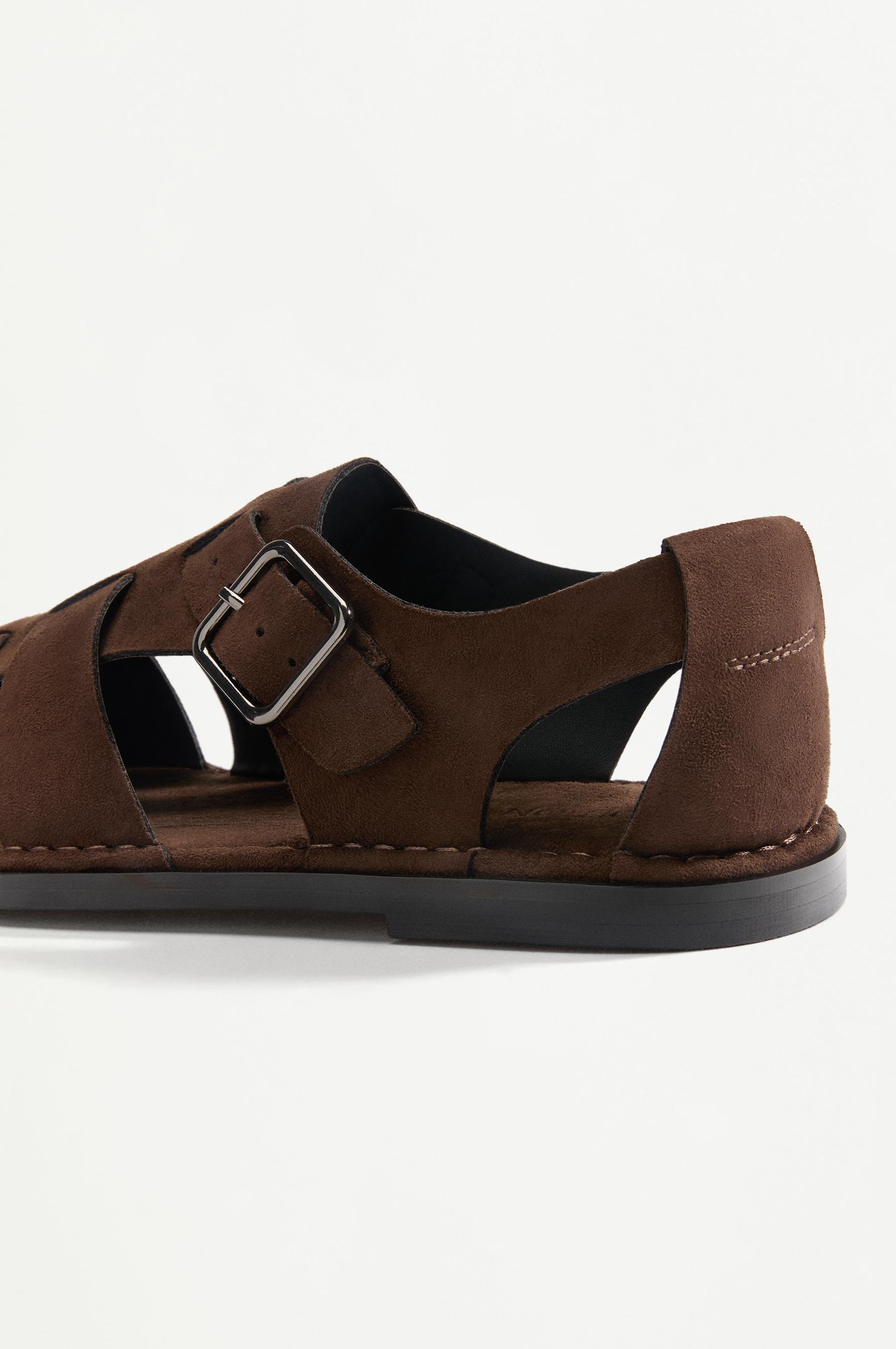 EDITION cage sandals — BROWN