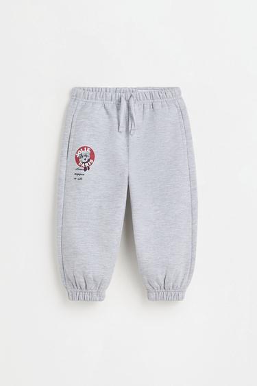 Pack of 2 contrast plush trousers — GREY MARL 3