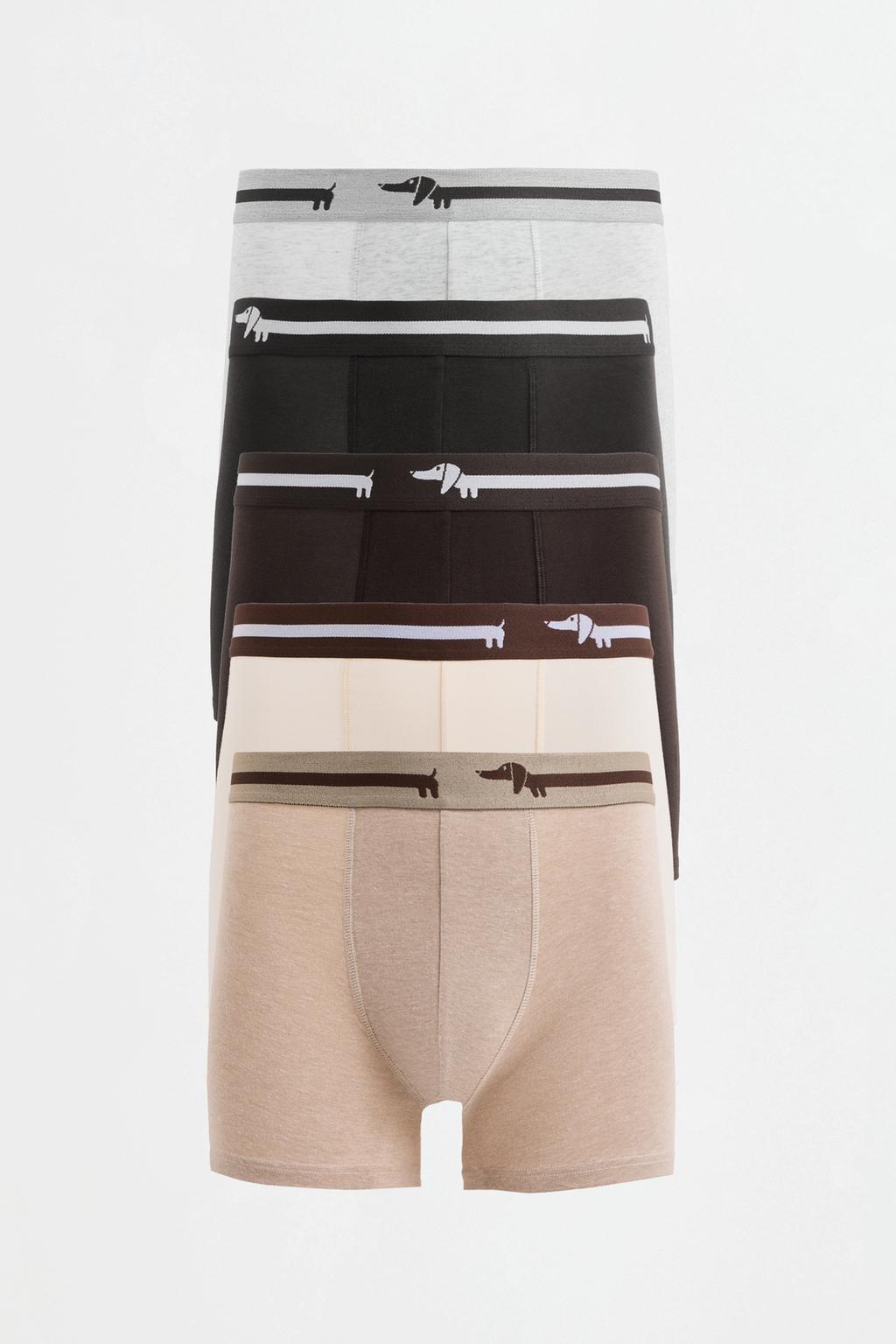 Lefties Pack of 5 mixed long boxers