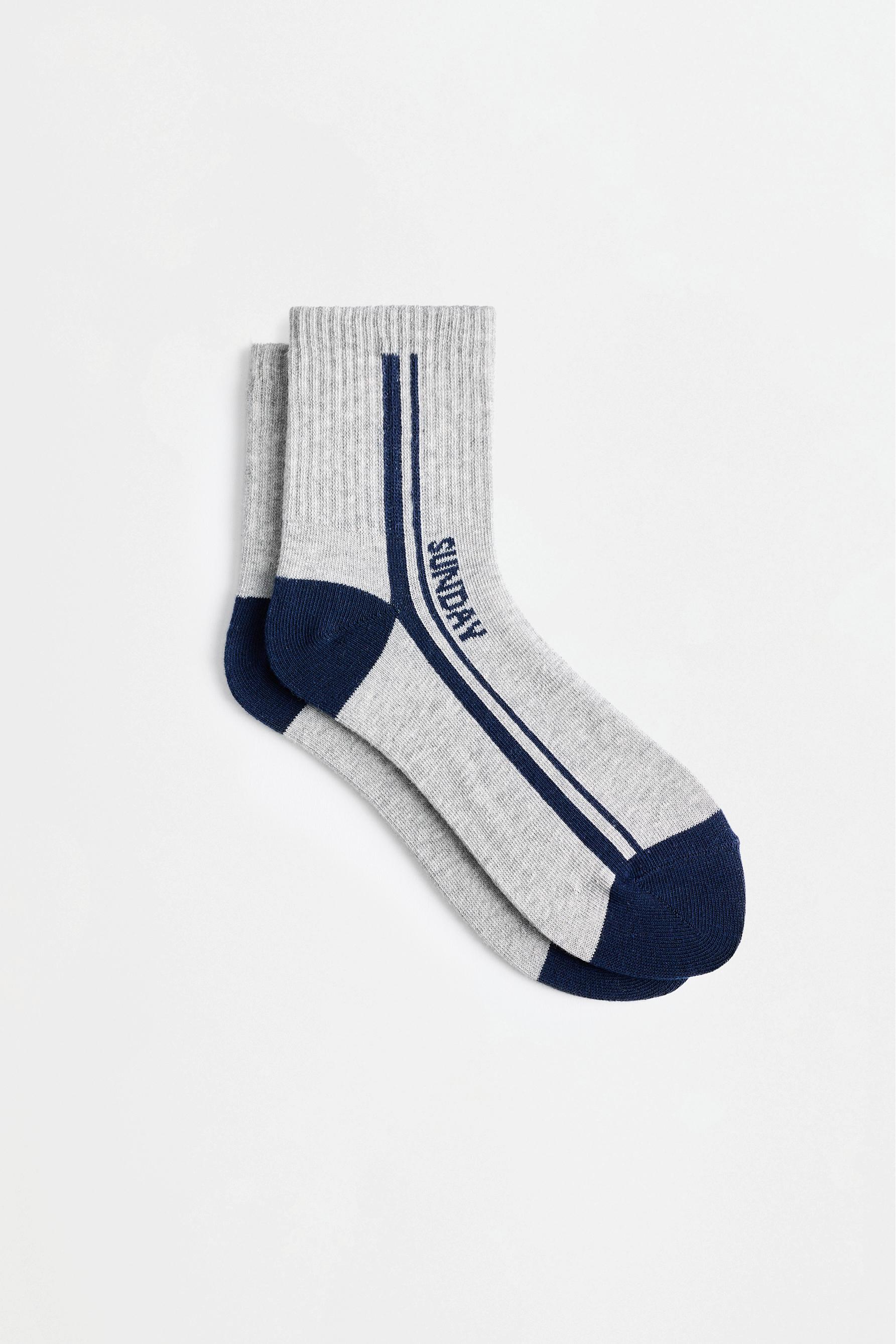 Days of the week ankle socks (7-pack) — GREY/CAMEL