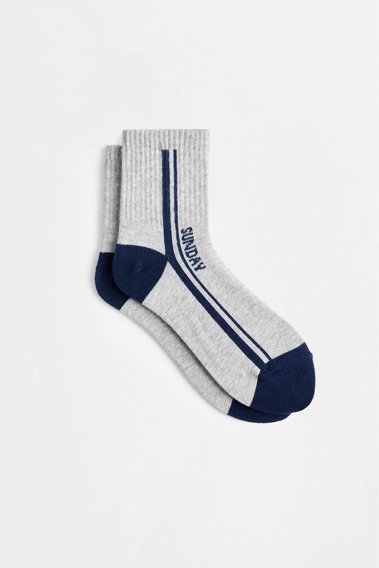Days of the week ankle socks (7-pack) — GREY/CAMEL