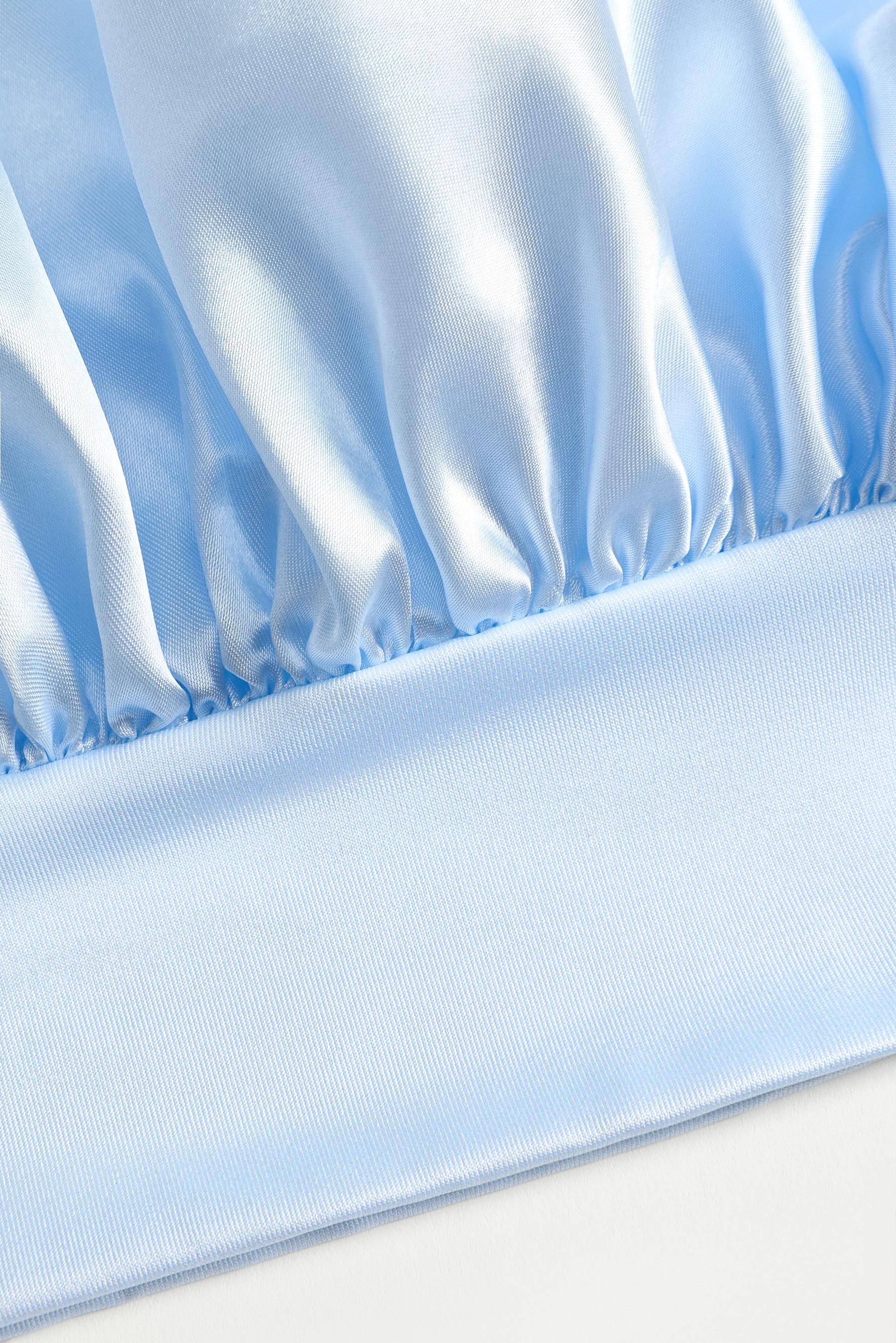 Satin bonnet — PASTEL BLUE