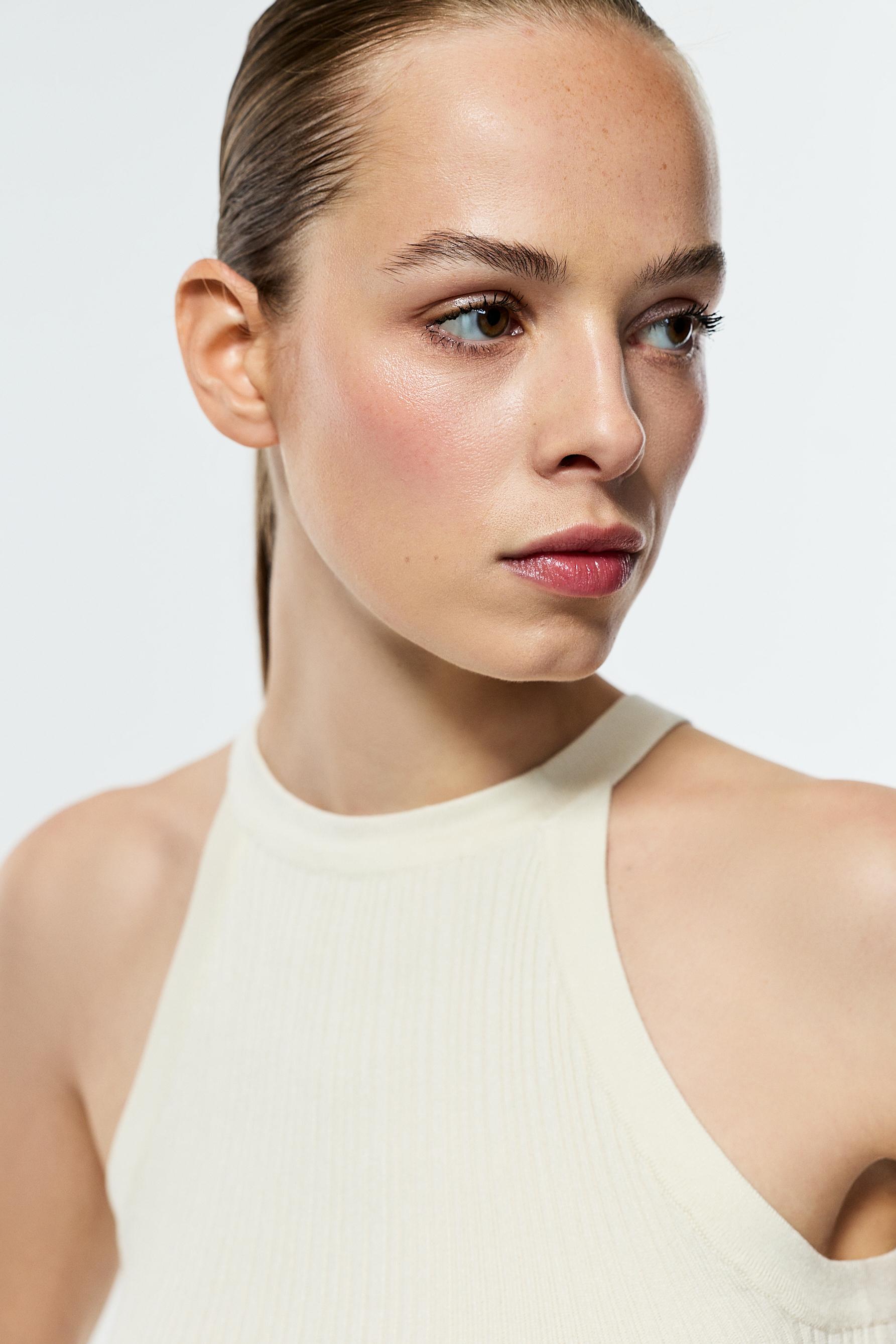 Ribbed halter top — VANILLA
