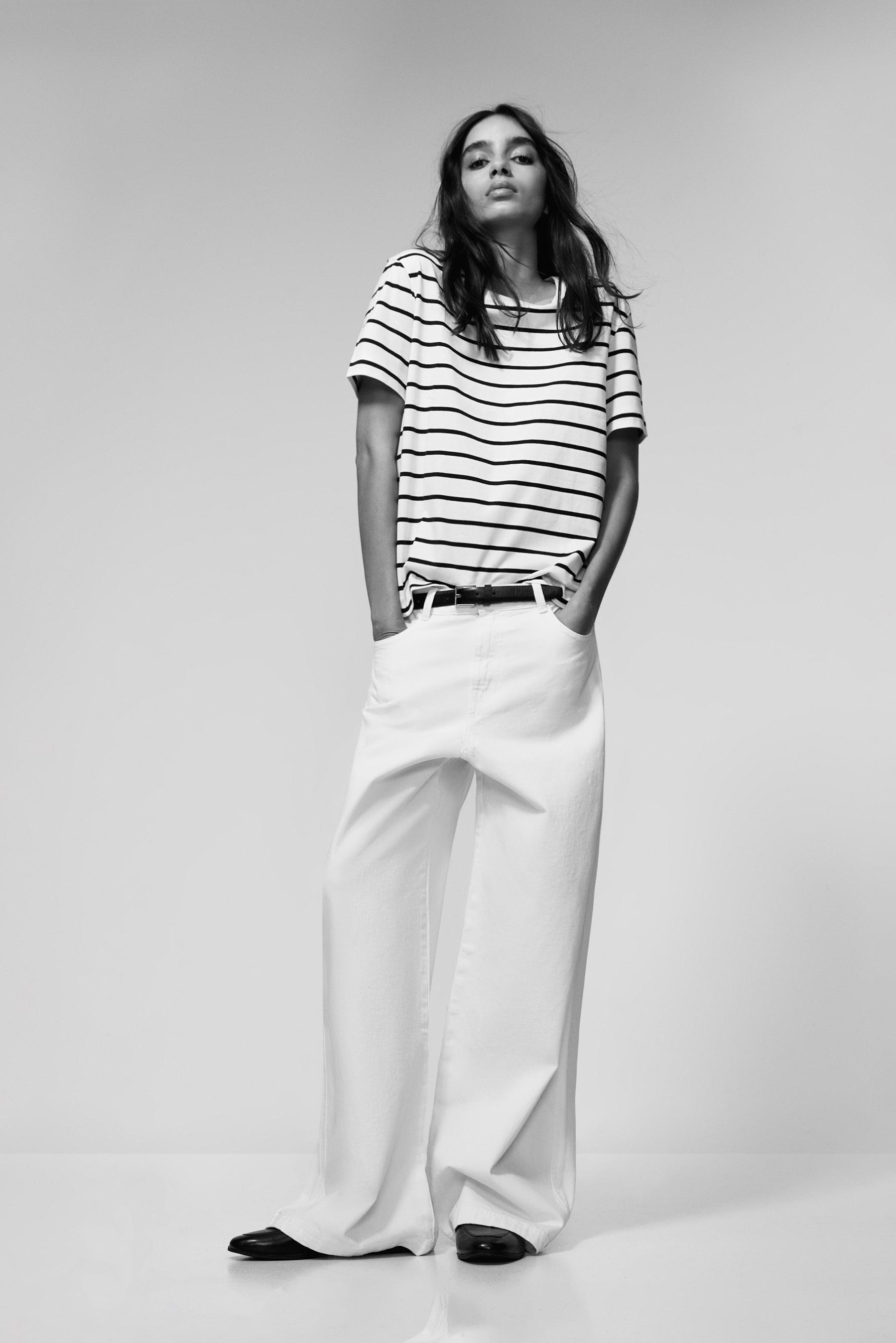 Basic round neck T-shirt — STRIPED