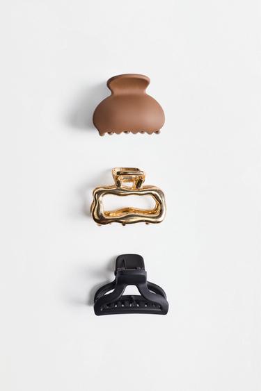 3-Pack Hair Clips — GOLD 2