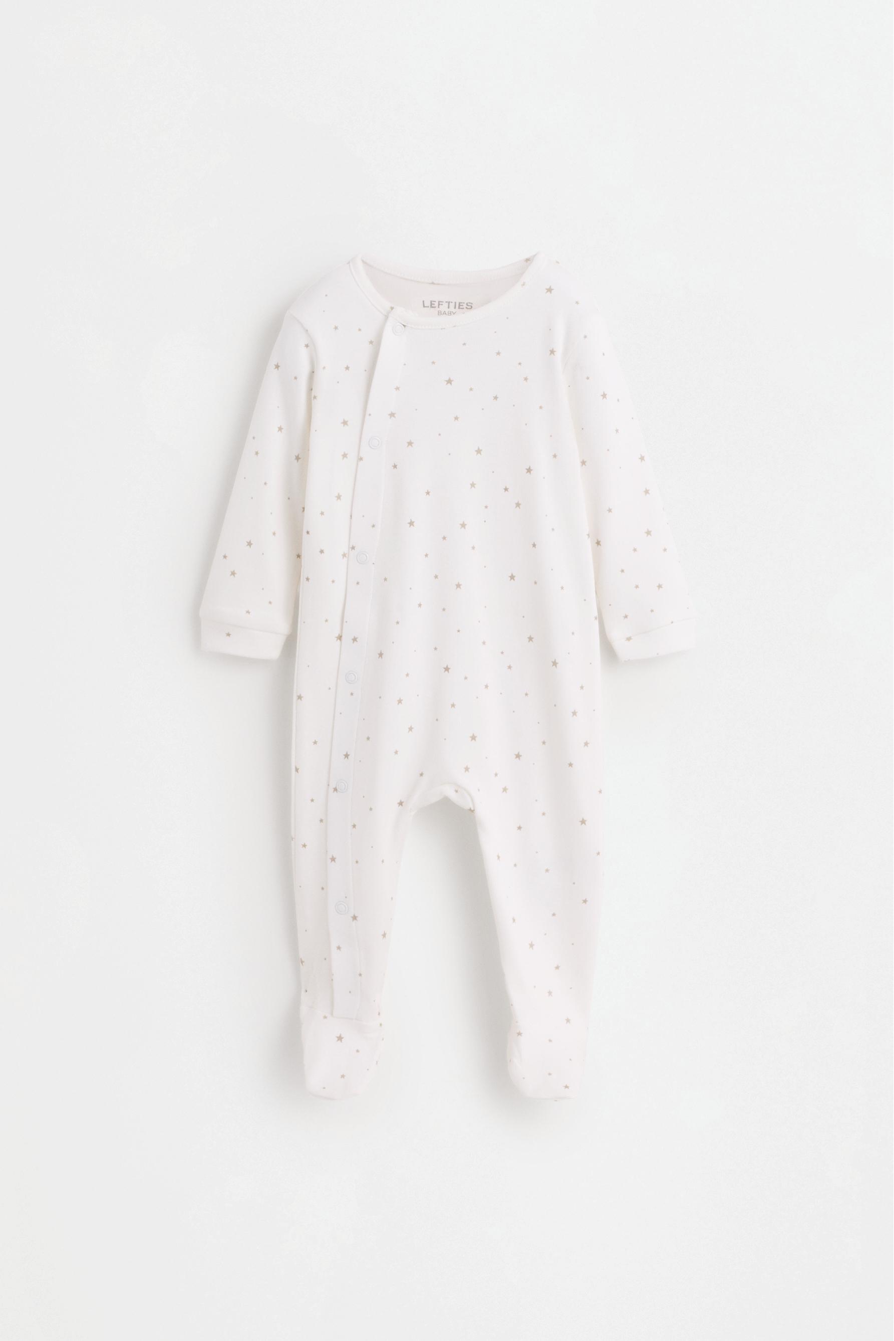 Printed interlock sleepsuit — MINK