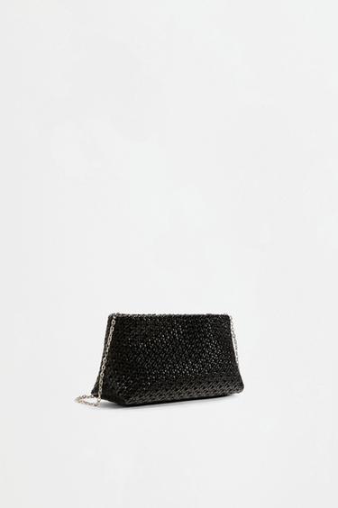 Woven clutch bag — BLACK 2