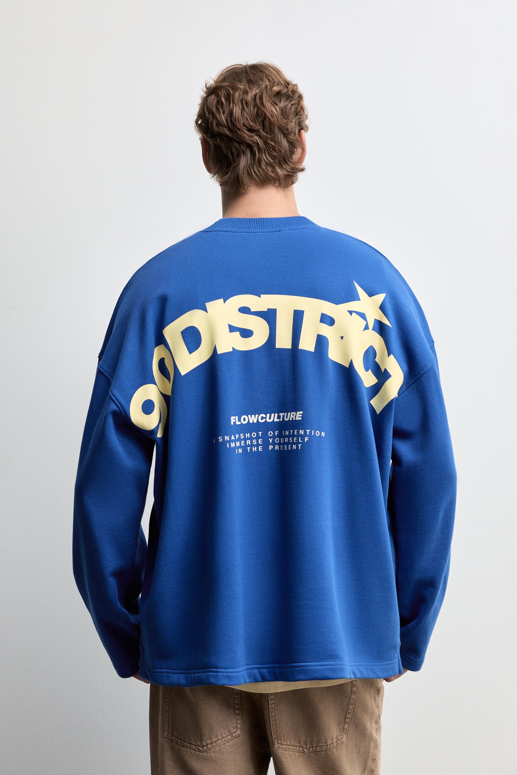 Printed sweatshirt — COBALT GREY