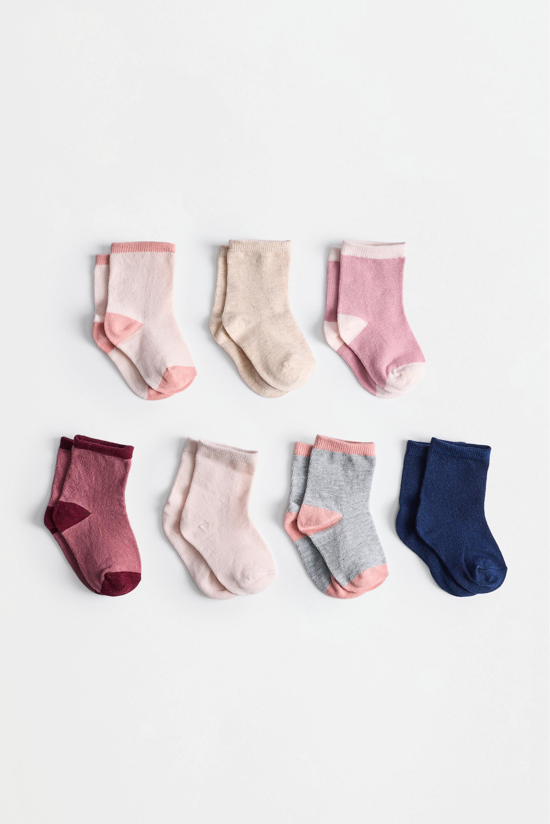 Long socks (7-pack) — PINK
