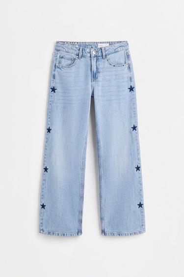 Baggy jeans with embroidered stars — INDIGO 1